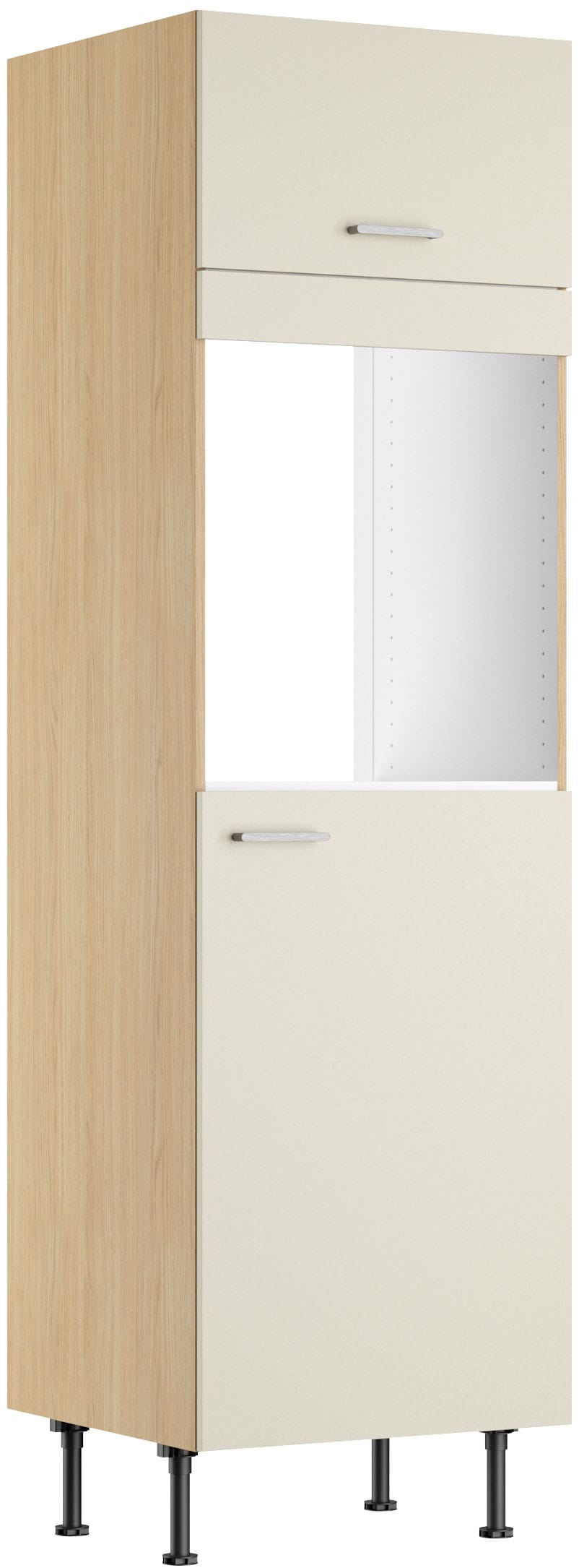 KOCHSTATION Four/réfrigérateur encastrable »KS-Lucy« Breite 60 cm, mit 1 Tür, 1 Klappe, Soft-Close, höhenverstellbare Füsse