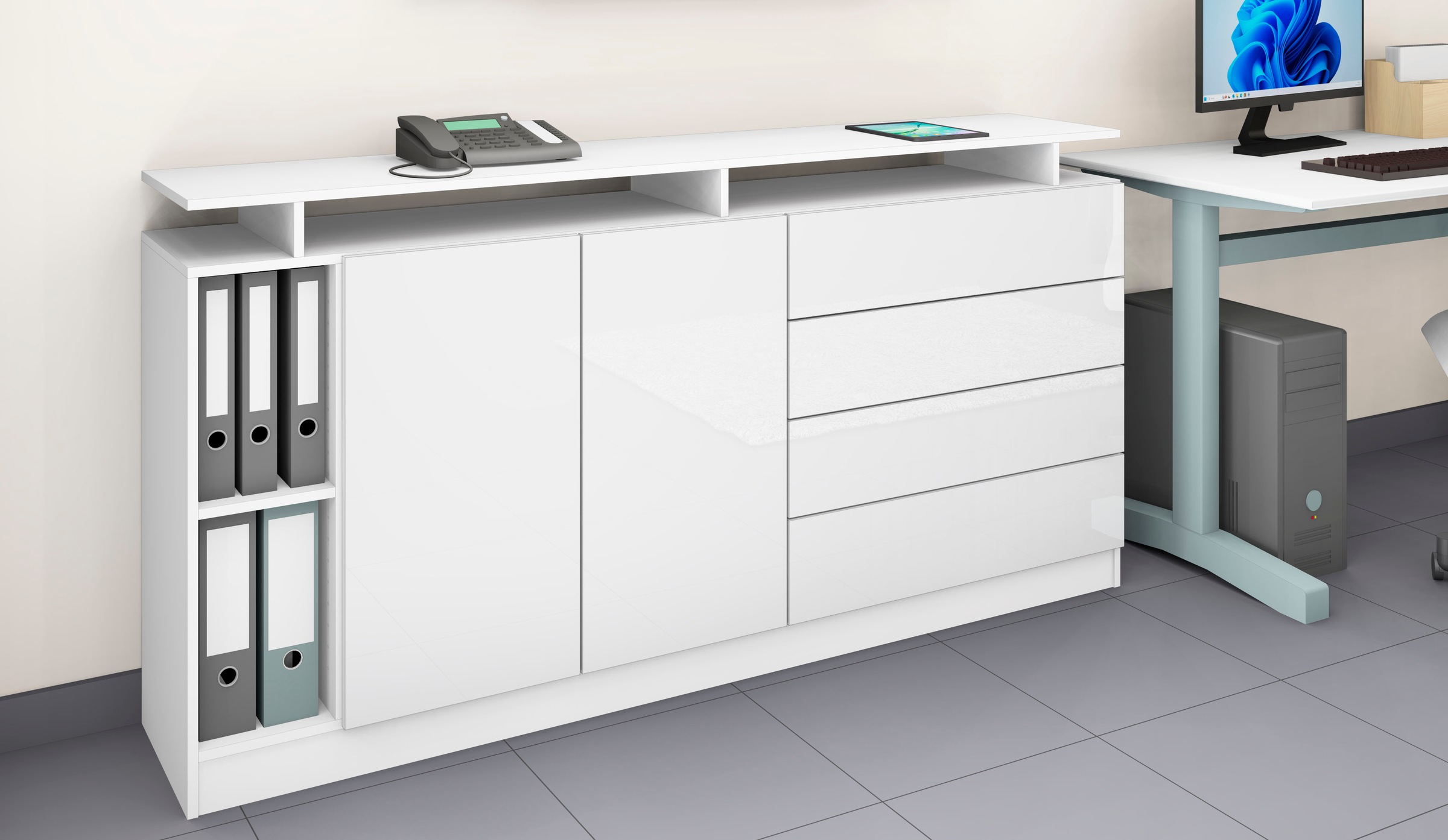 borchardt Möbel Sideboard »Vaasa«, moderne grifflose Optik, mit Push-to-Open-Funktion