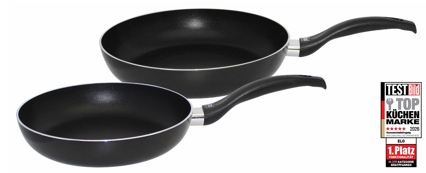 Image of Elo Pfannen-Set "Ducto 2 teilig" Aluminium Set, je 1 Bratpfanne Ø 20/28 cm, 2 Stk. tlg. Induktion