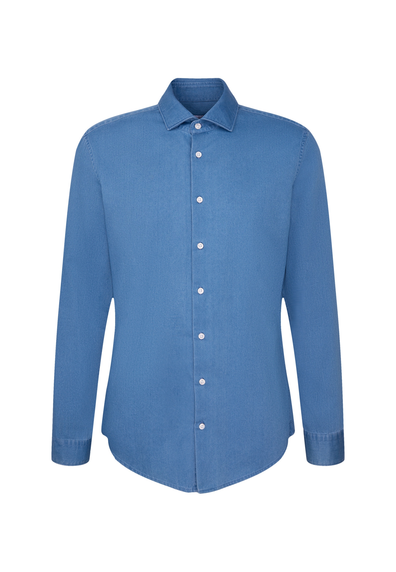 seidensticker Slim col Kent 1/1 en denim
