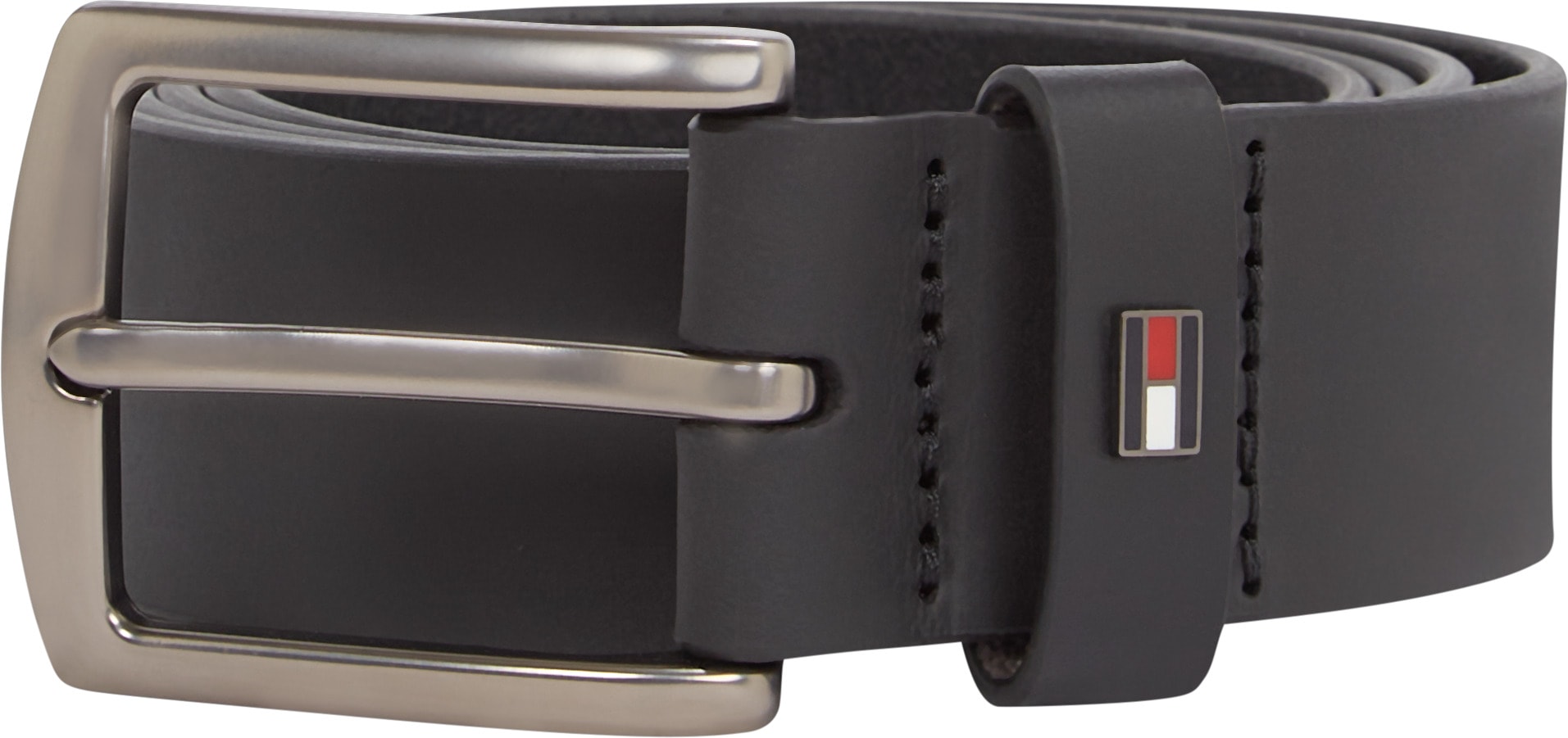 Tommy Hilfiger Ledergürtel »DENTON 3.5 EXT«, Einfachdornschliesse, Metalllogo
