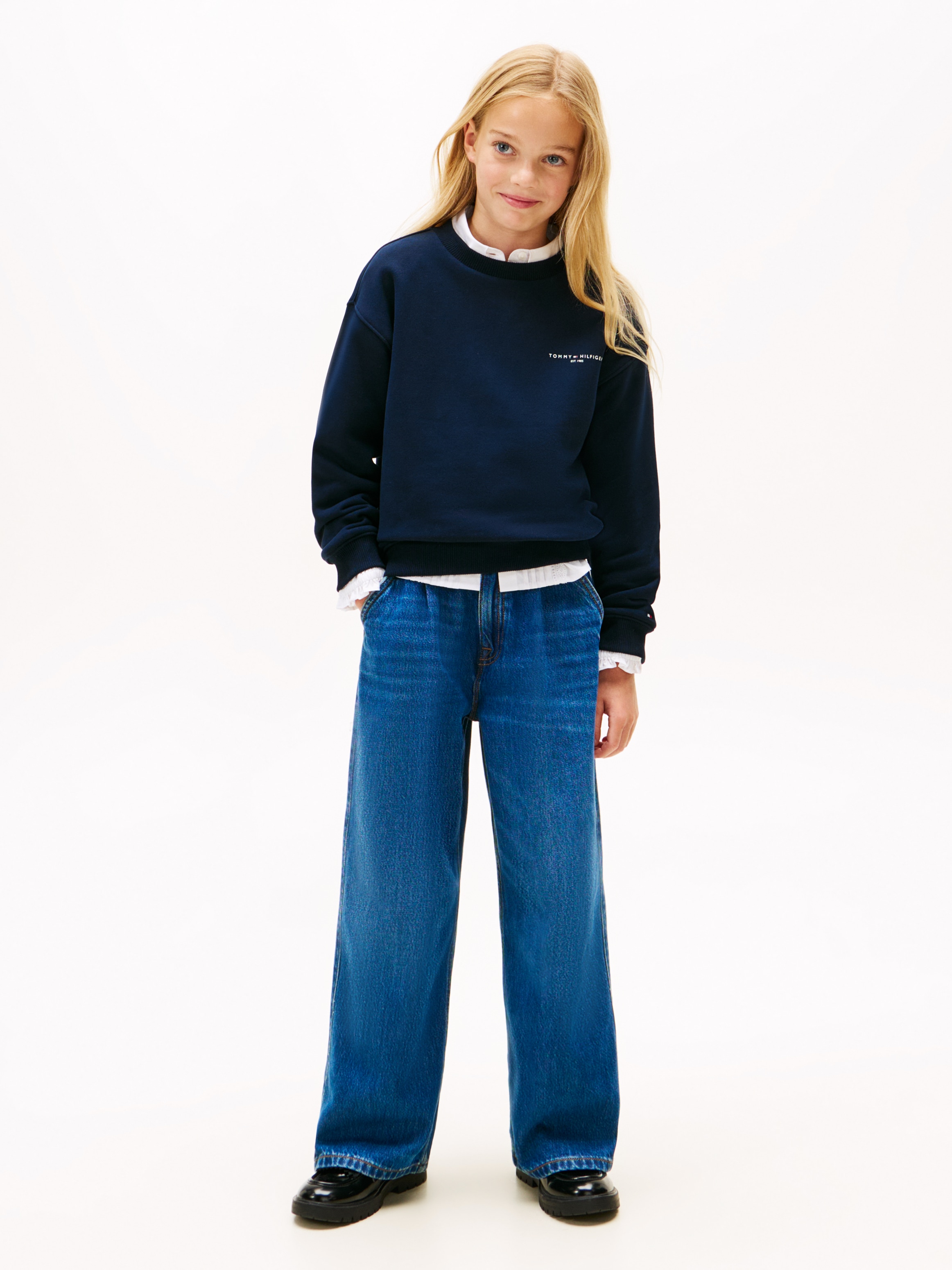 Tommy Hilfiger Sweatshirt »MINI CORP C-NECK«, Kinder bis 16 Jahre, für Jungen und Mädchen, regular fit
