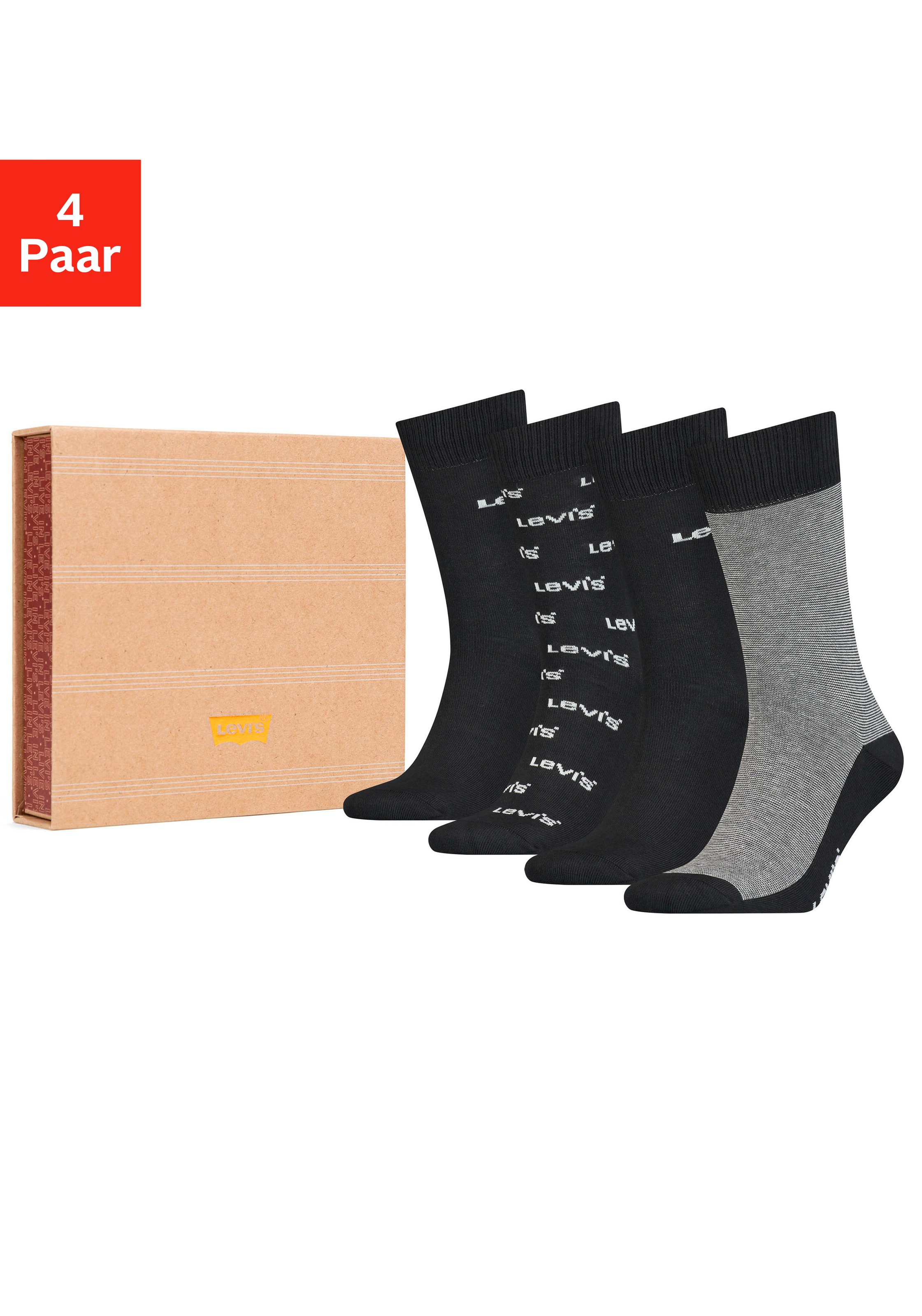 Image of Levi's® Socken, (Box, 4 Paar), in edler Geschenkbox bei Ackermann Versand Schweiz