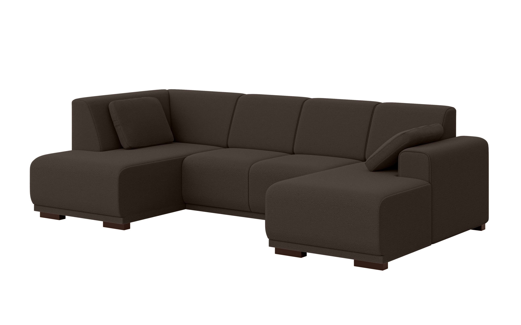 Home affaire Wohnlandschaft »BORNHOLM U-Form mit Recamiere rechts/links, B/T/H: 300/162/85 cm«, U-Form mit Wellenunterfederung, Recamiere rechts oder links bestellbar
