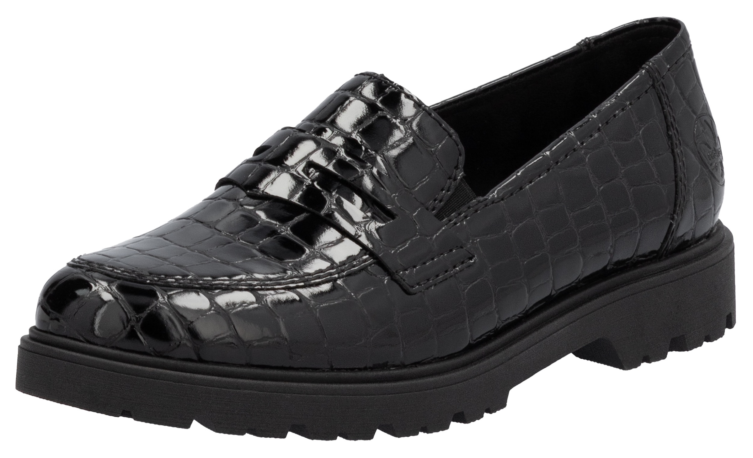 Image of Rieker Loafer, Slipper, Schlupfschuh, Collegeschuh mit kleinen Gummizügen