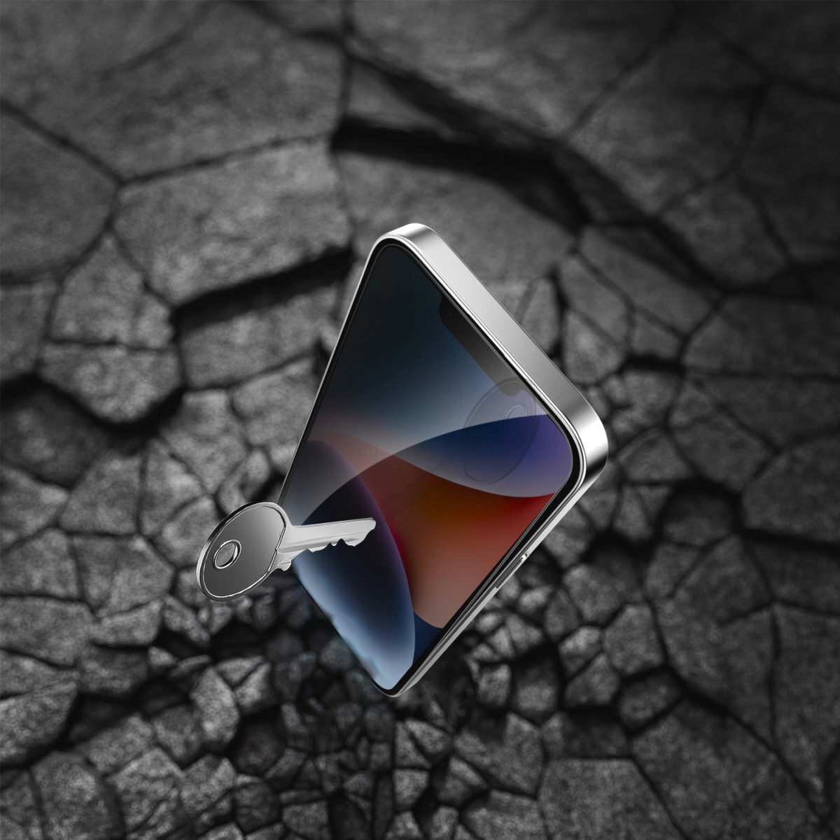 4smarts Displayschutzglas »Second Glass Privacy + Montagerahmen«, für Apple iPhone SE (4. Gen), Displayschutzfolie, Schutzfolie, Blickschutz, kratz- & stossfest