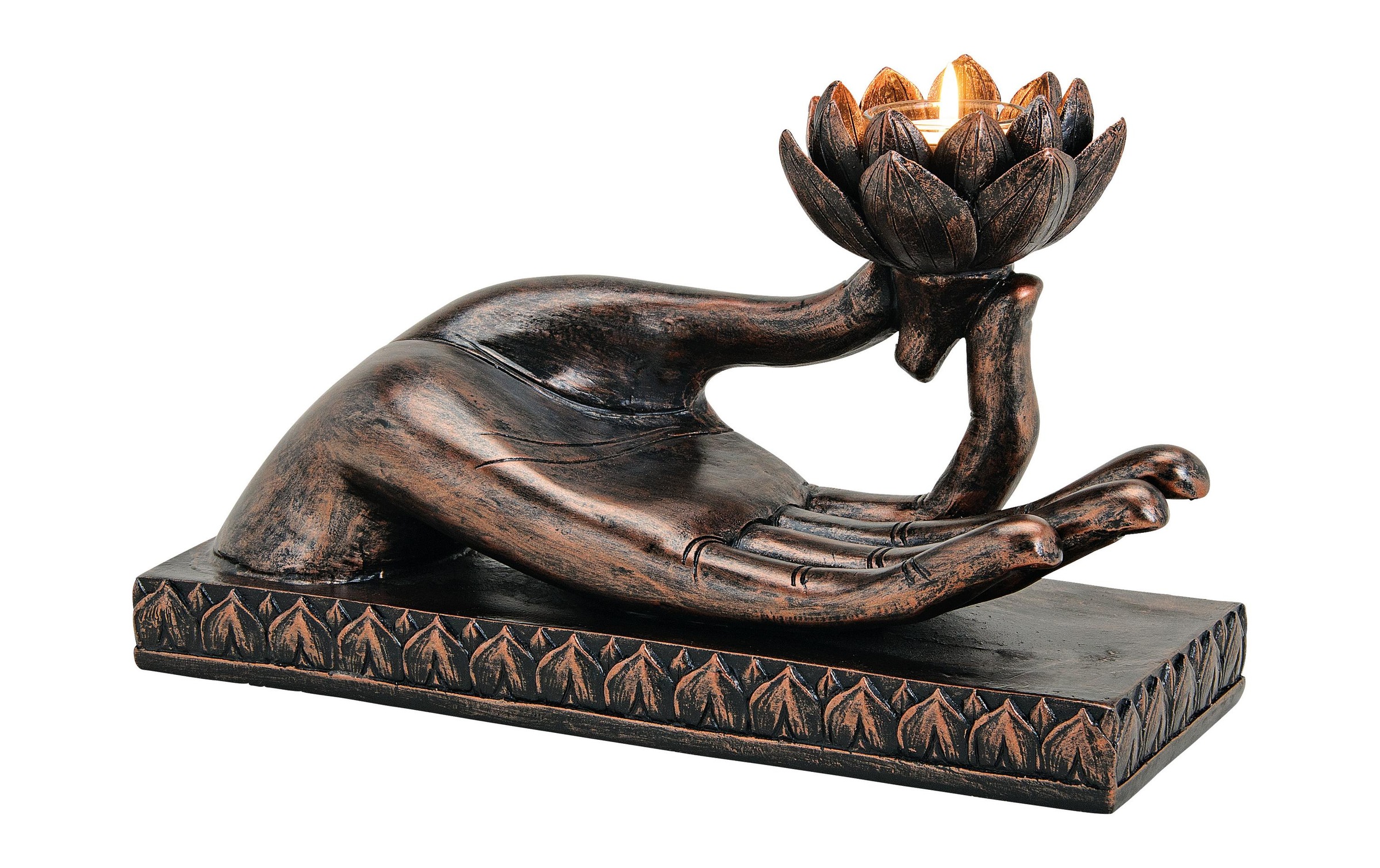 Image of Dekofigur "G. Wurm Buddha Hand 32 x 19 x 15 cm"