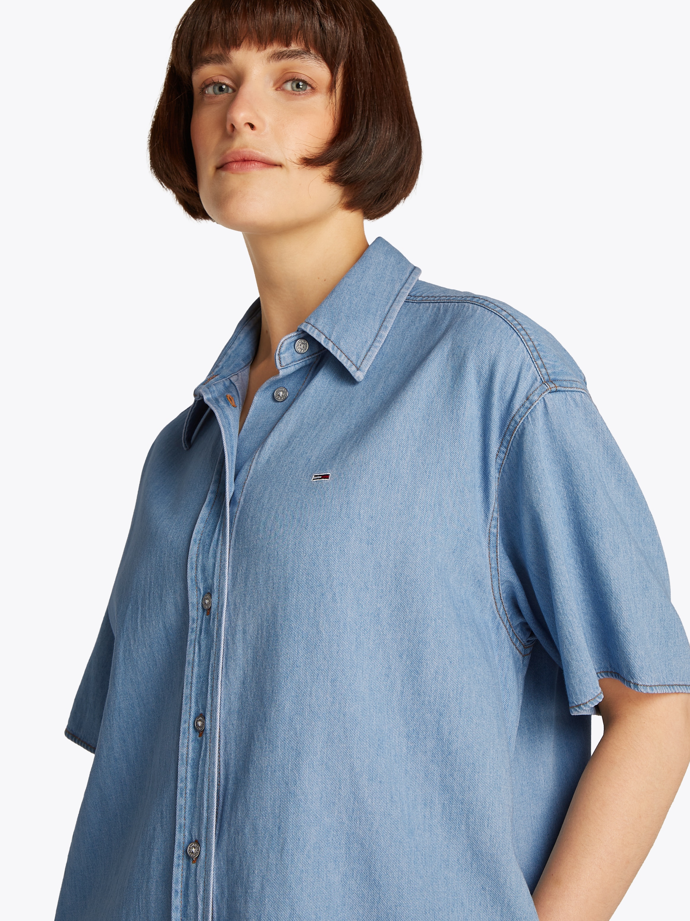 Tommy Jeans Curve Hemdblusenkleid »SS SHIRT DRESS EXT«, in Grossen Grössen