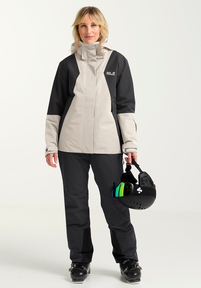 Jack Wolfskin Veste de ski »FLOWLINE 2L INS JKT W« avec capuche mit TEXAPORE 2L, abnehmbare Kapuze, atmungsaktiv, wasserdicht