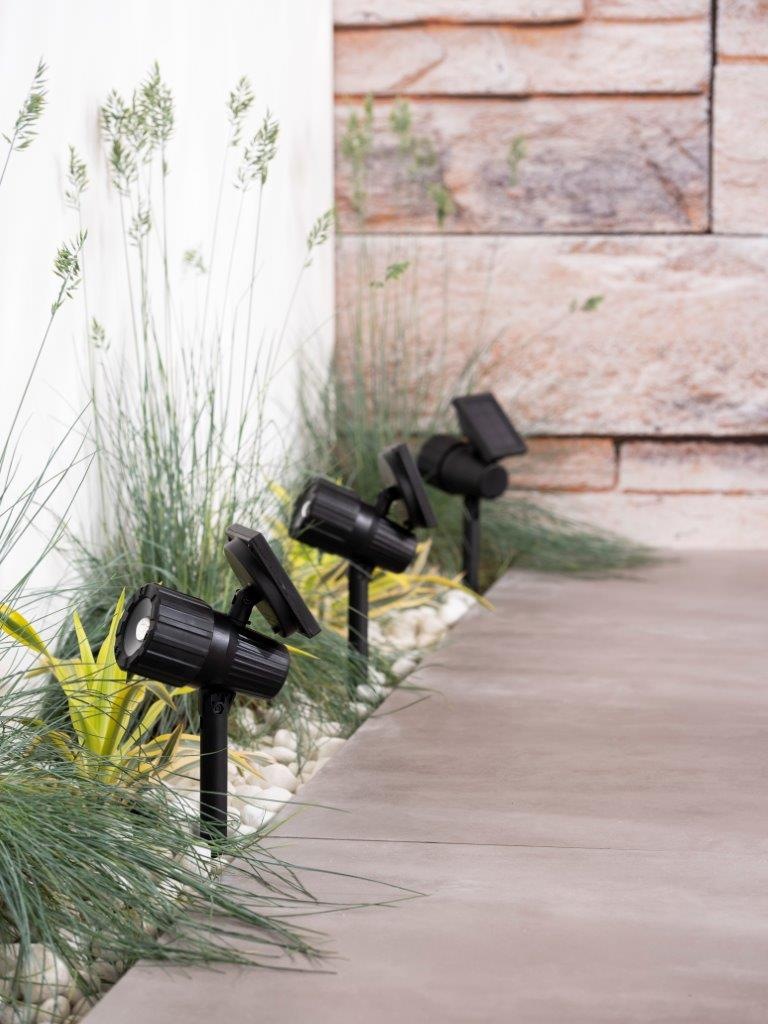 LUXFORM Gartenstrahler »Solar-Erdspiessleuchte - Salamanca -2 St - 20 Lumen« LED-Modul 2 Stk. Einstellbarer Scheinwerfer und Solarpanel