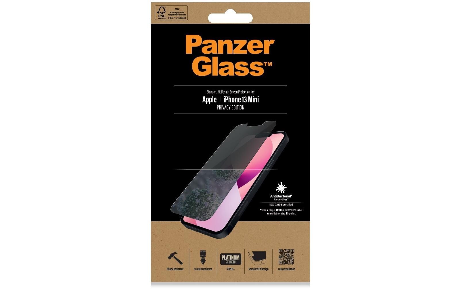 Image of PanzerGlass Displayschutzglas »Displayschutz Standard«, für iPhone 13 mini, Nicht 100% bis an den Rand deckend, Ohne Rahmen bei Ackermann Versand Schweiz