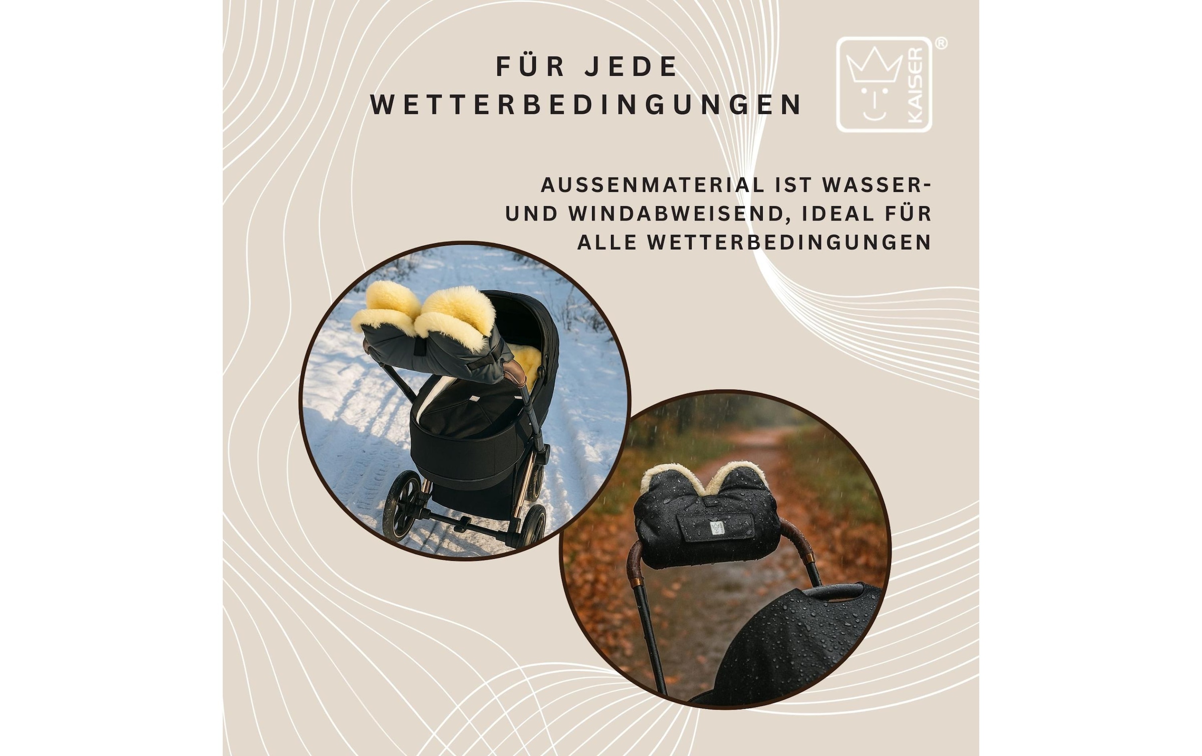 Kaiser Kinderwagen-Handwärmer »Lammfell Big« Handwärmer für den Kinderwagen