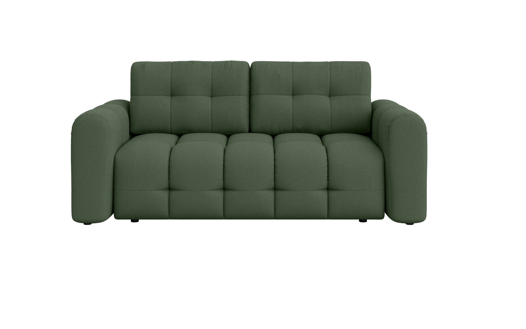 INOSIGN 2-Sitzer »Manilla, trendige Steppung, 2 Rückenkissen, B/T/H 195/107/91 cm«, mit Wellenunterfederung, in verschiedenen Materialien und Farben