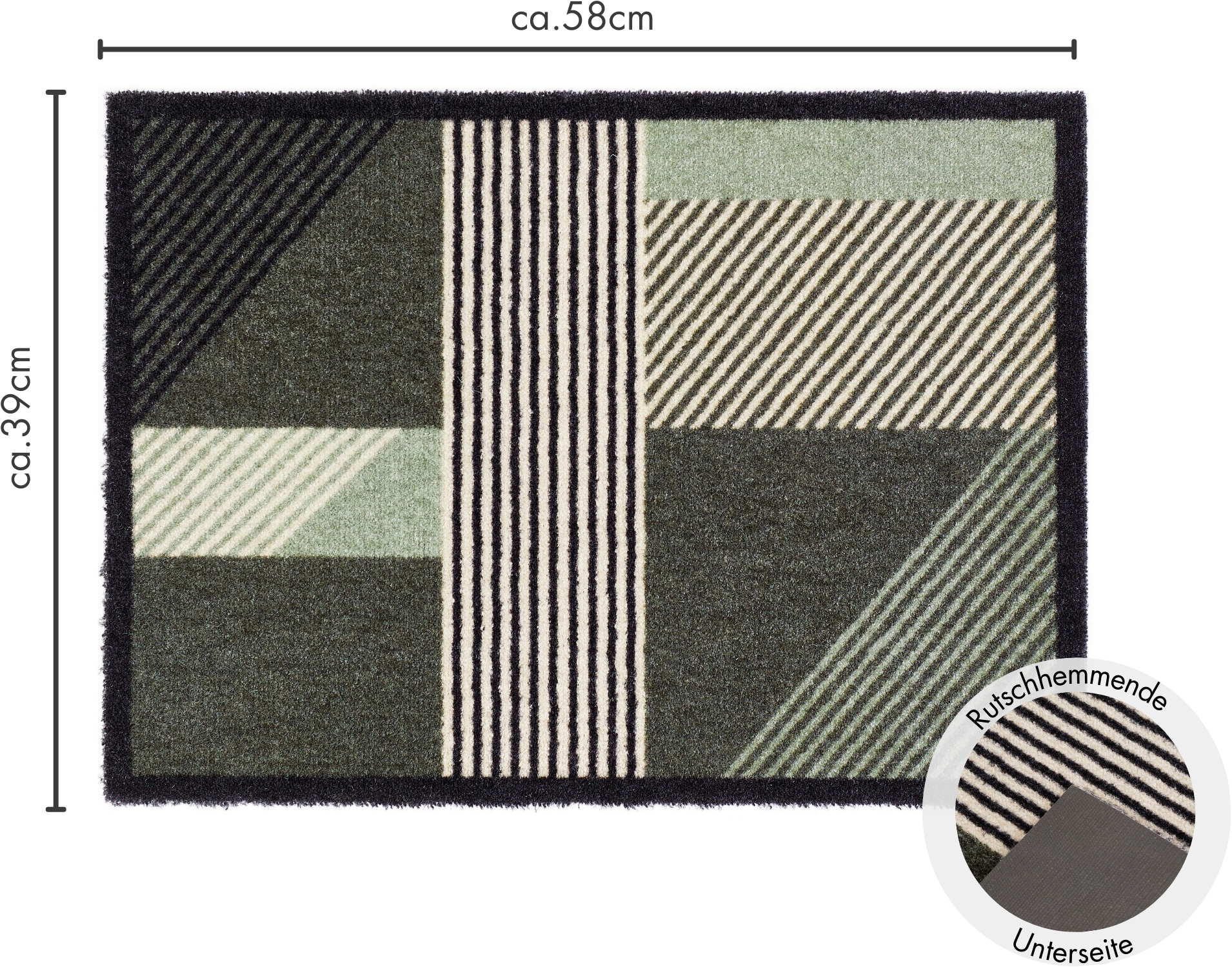 Barbara Becker Fussmatte »Sense, Made in Belgium«, rechteckig, 7 mm Höhe, Schmutzfangmatte, modernes Design, waschbar, auch als Läufer