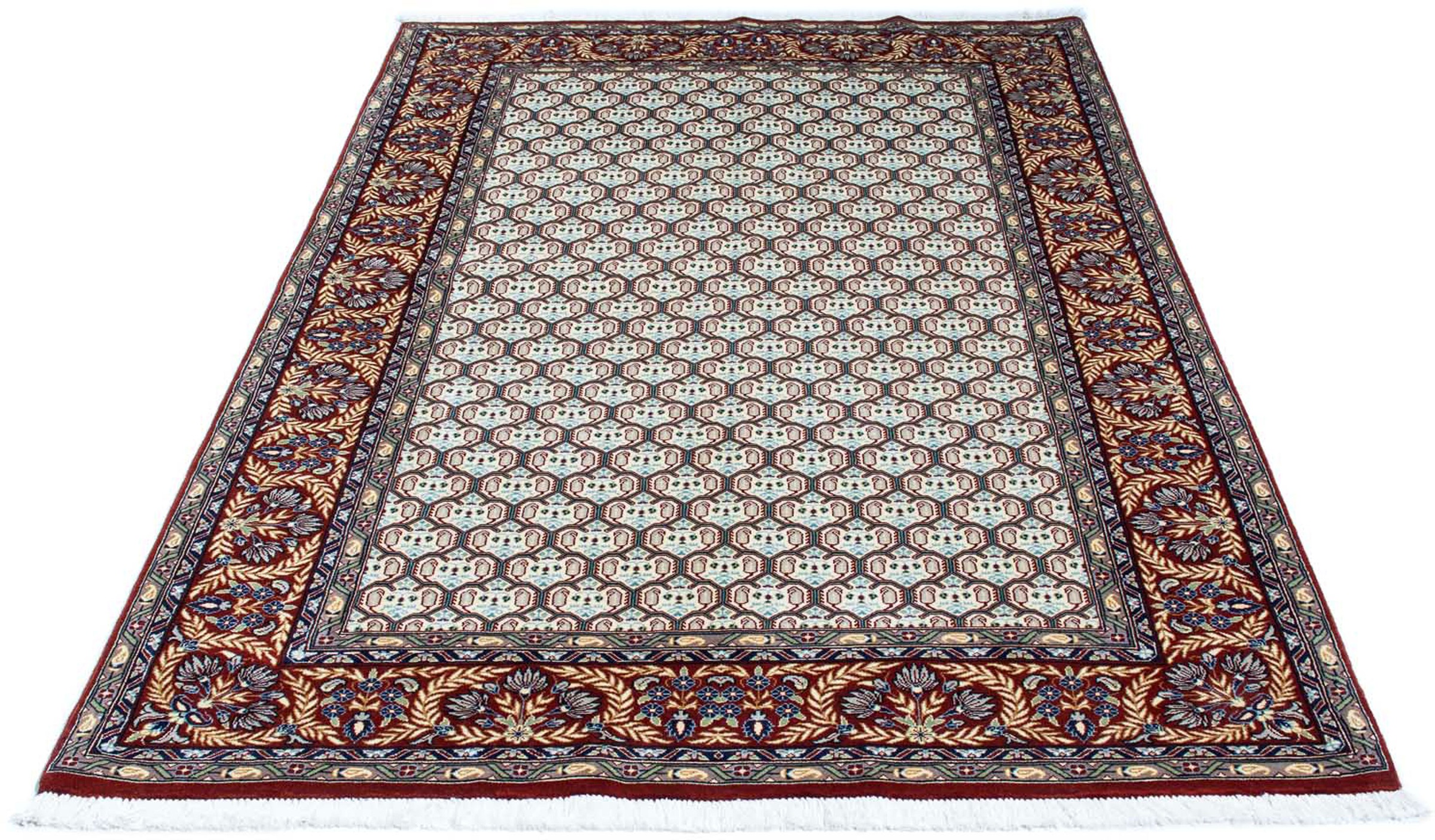 Image of morgenland Orientteppich »Perser - Ghom - 212 x 133 cm - beige«, rechteckig, 10 mm Höhe, Wohnzimmer, Handgeknüpft, Einzelstück mit Zertifikat bei Ackermann Versand Schweiz