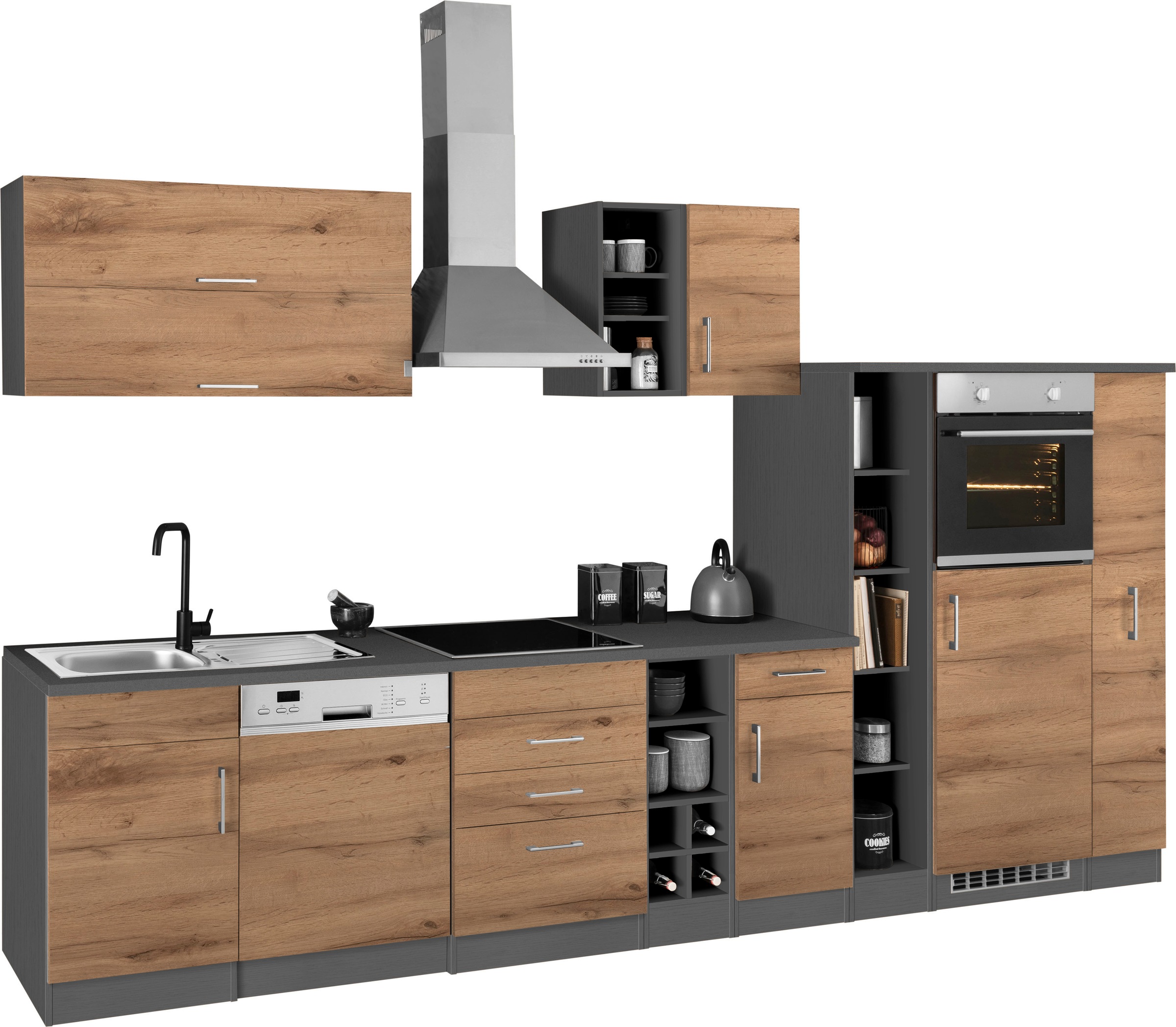 KOCHSTATION Kitchenette »KS-Colmar« sans appareils électriques, largeur 360 cm