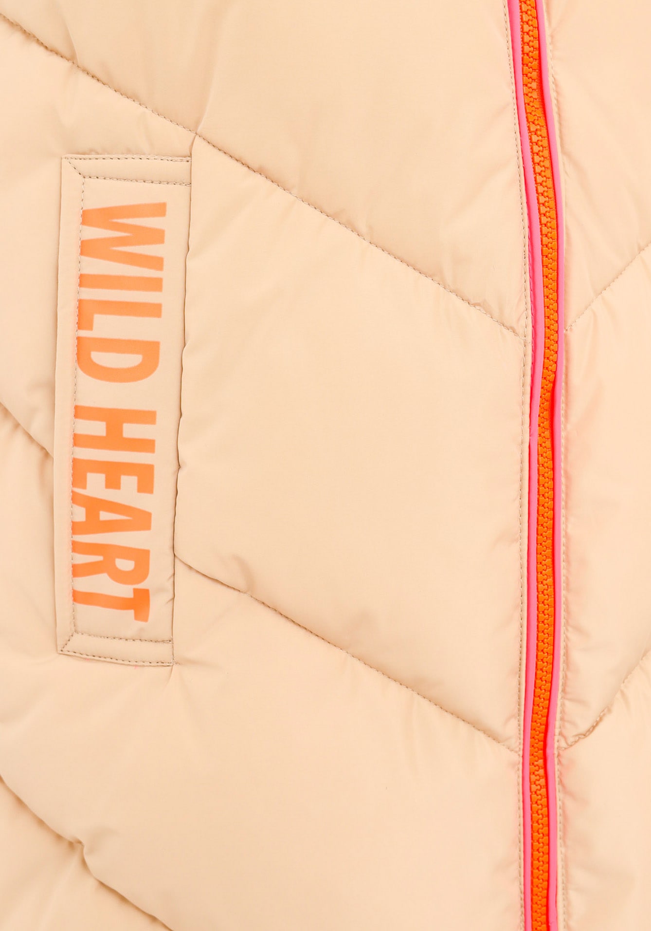 Zwillingsherz Steppweste »Steppweste lang "Wild at Heart"«, mit Leo Details, Print, Kapuze, Reissverschluss und Taschen