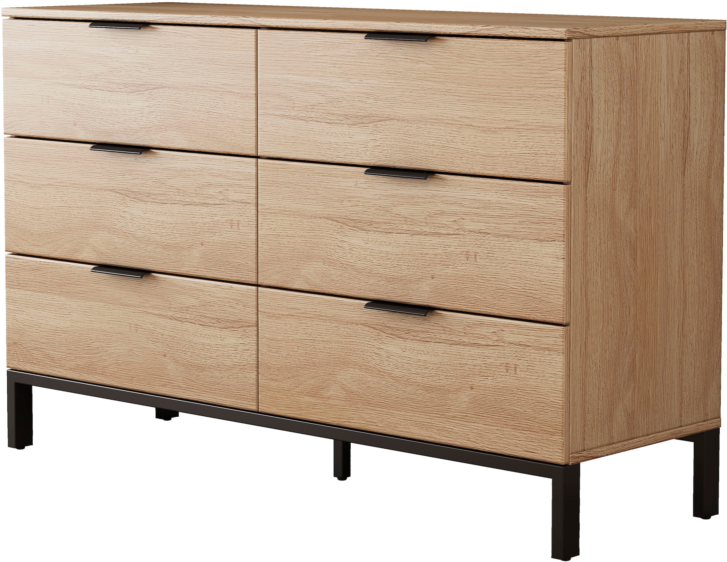 GOODproduct Kommode »Jorinde« Melaminoberfläche, flexibler Stauraum und robustes Metallgestell