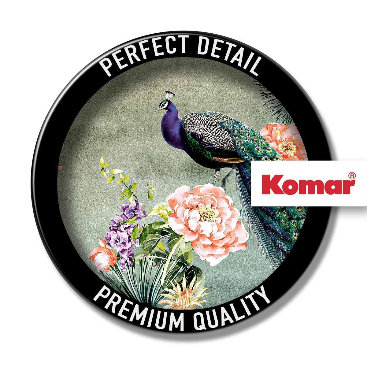 Komar Papier peint photo »Vlies Fototapete - Pfau - Grösse 200 x 250 cm« imprimé