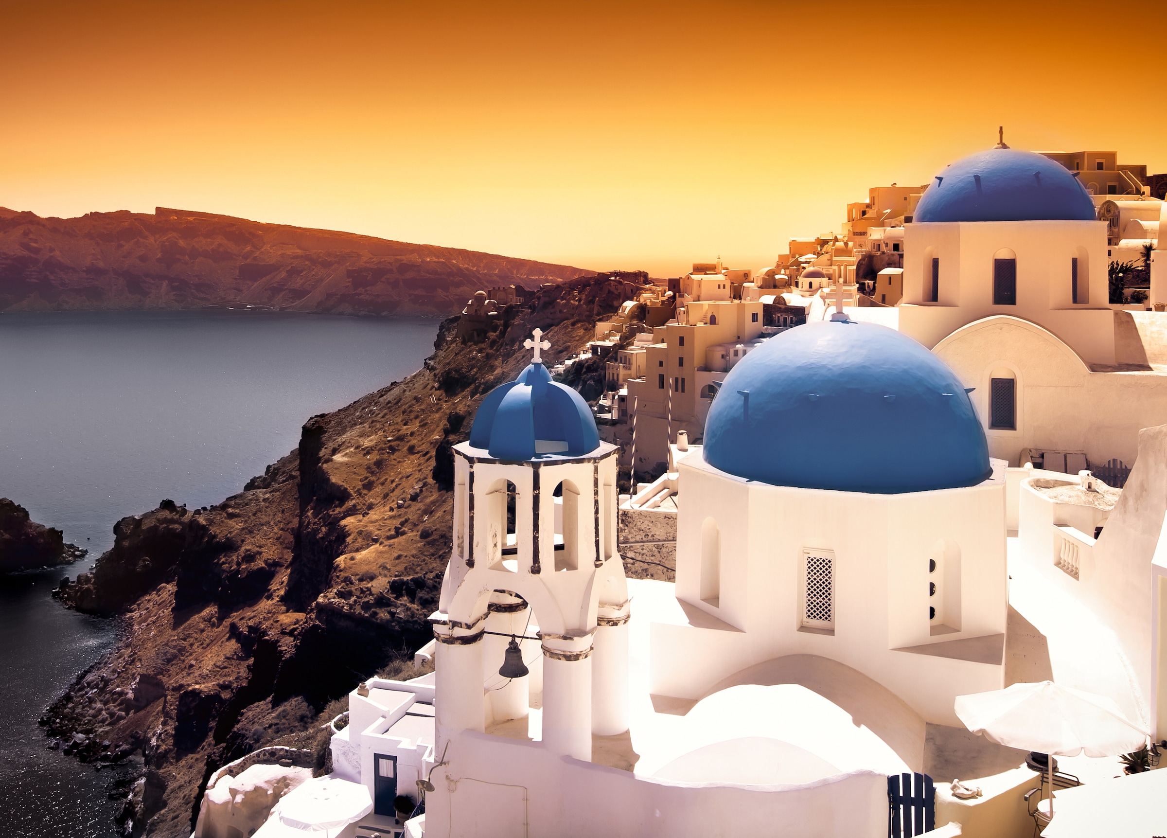 Image of Papermoon Fototapete "Santorini Sunset" glatt