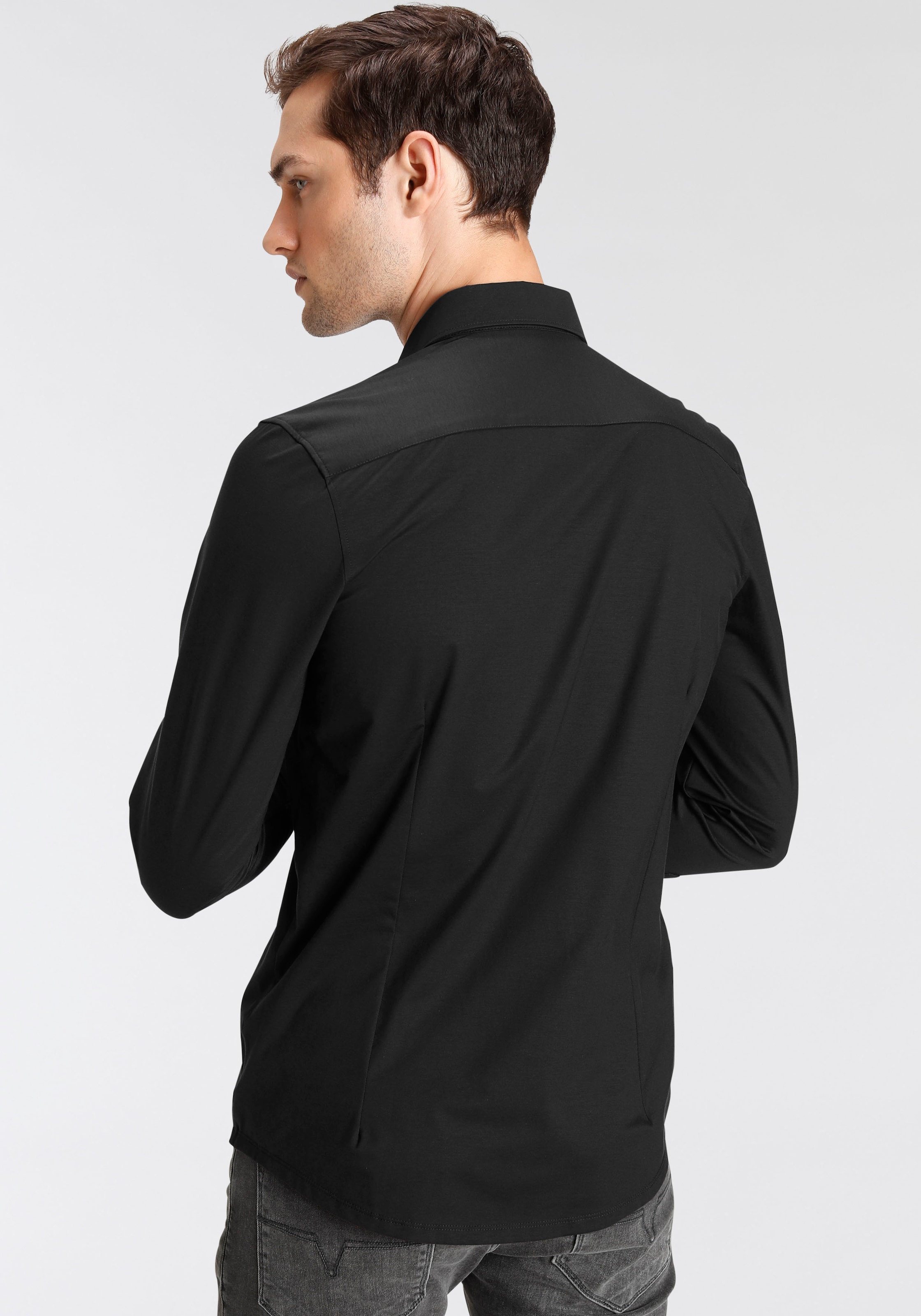 OLYMP Chemise d'affaires »Level Five body fit Jerseyshirt« in Jersey Qualität