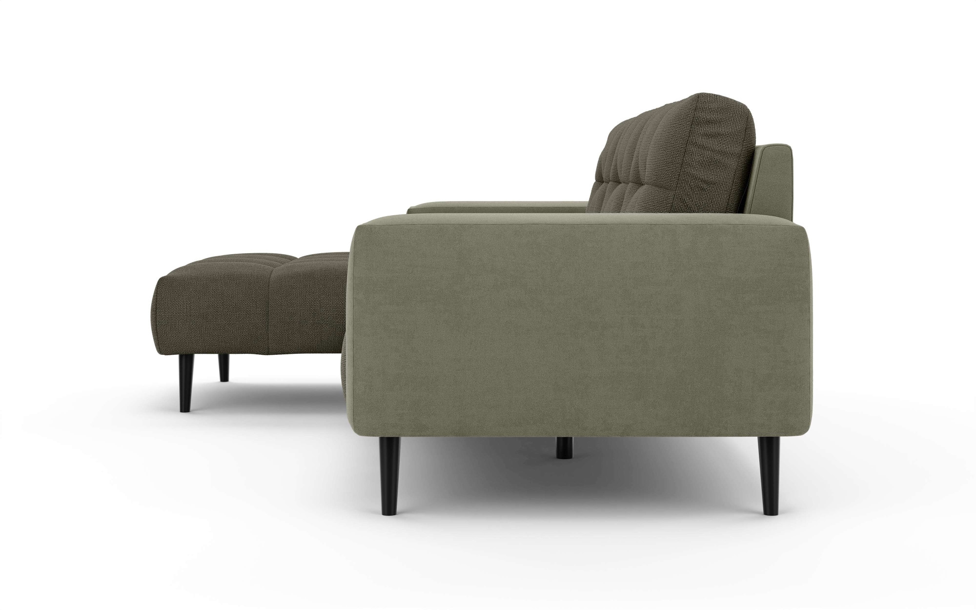 Home affaire Canapé d'angle »SERINE mit Recamiere rechts/links bestellbar, Masse B/H/T 253/91/161 cm« L-Form mit Wellenunterfederung, 3 Rückenkissen, ohne Bettfunktion