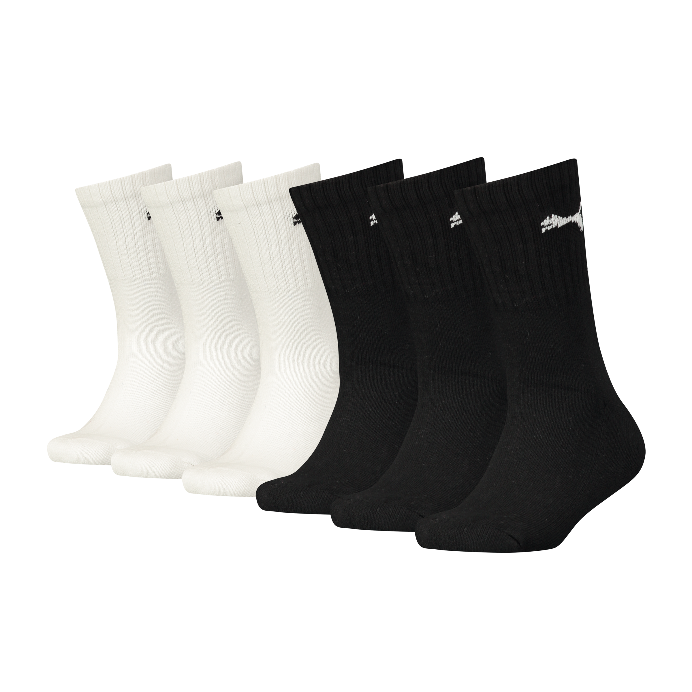 Image of PUMA Socken "PUMA JUNIOR CREW SOCK 6P ECOM" 6 Paar, 6 Paar tlg. gepolsterte Sohle für zusätzlichen Komfort