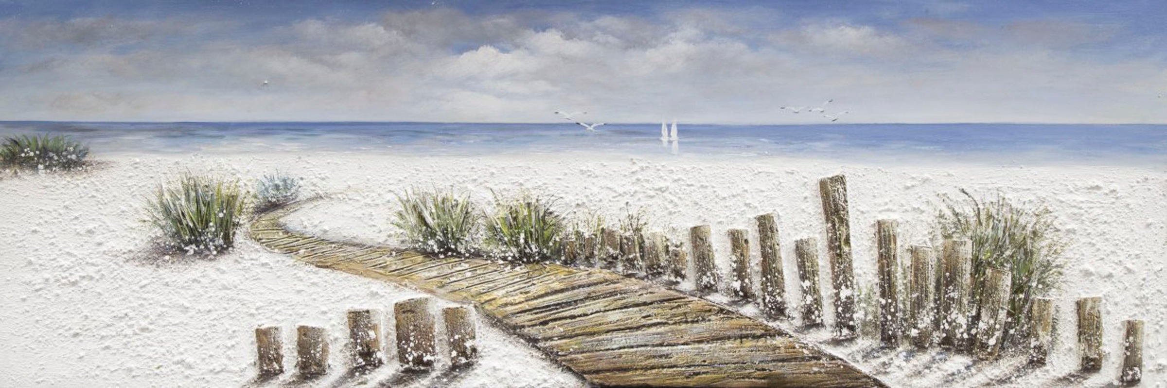 Image of Spiegelprofi GmbH Ölbild »Beachy«, (1 St.), jedes Bild ein Unikat, handgearbeitet bei Ackermann Versand Schweiz