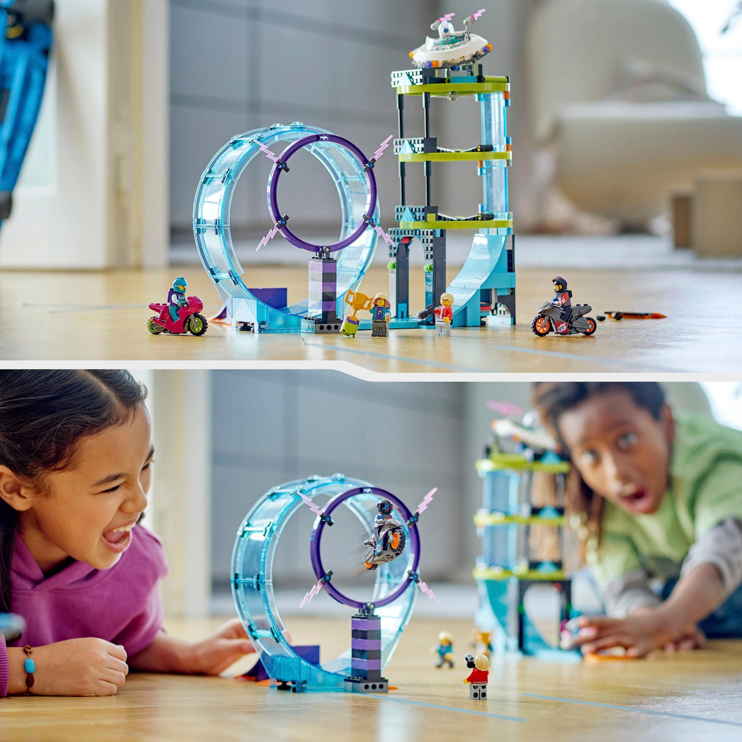 LEGO® Konstruktionsspielsteine »Ultimative Stuntfahrer-Challenge (60361), LEGO® City Stuntz«, (385 St.)