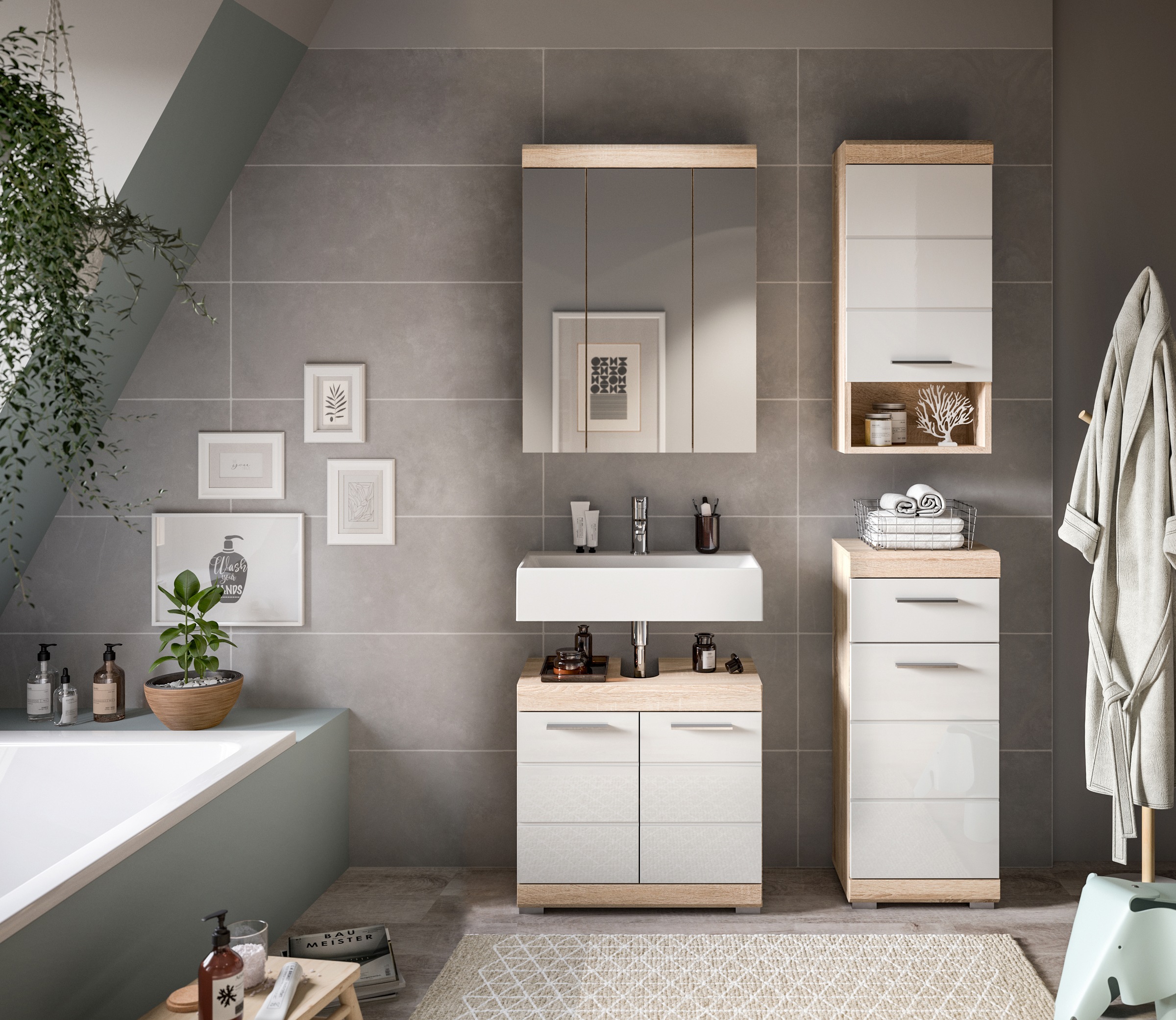 INOSIGN Badmöbel-Set »Siena, 4 teilig, bestehend aus:« Set, TOPSELLER!, 4 Stk. tlg.