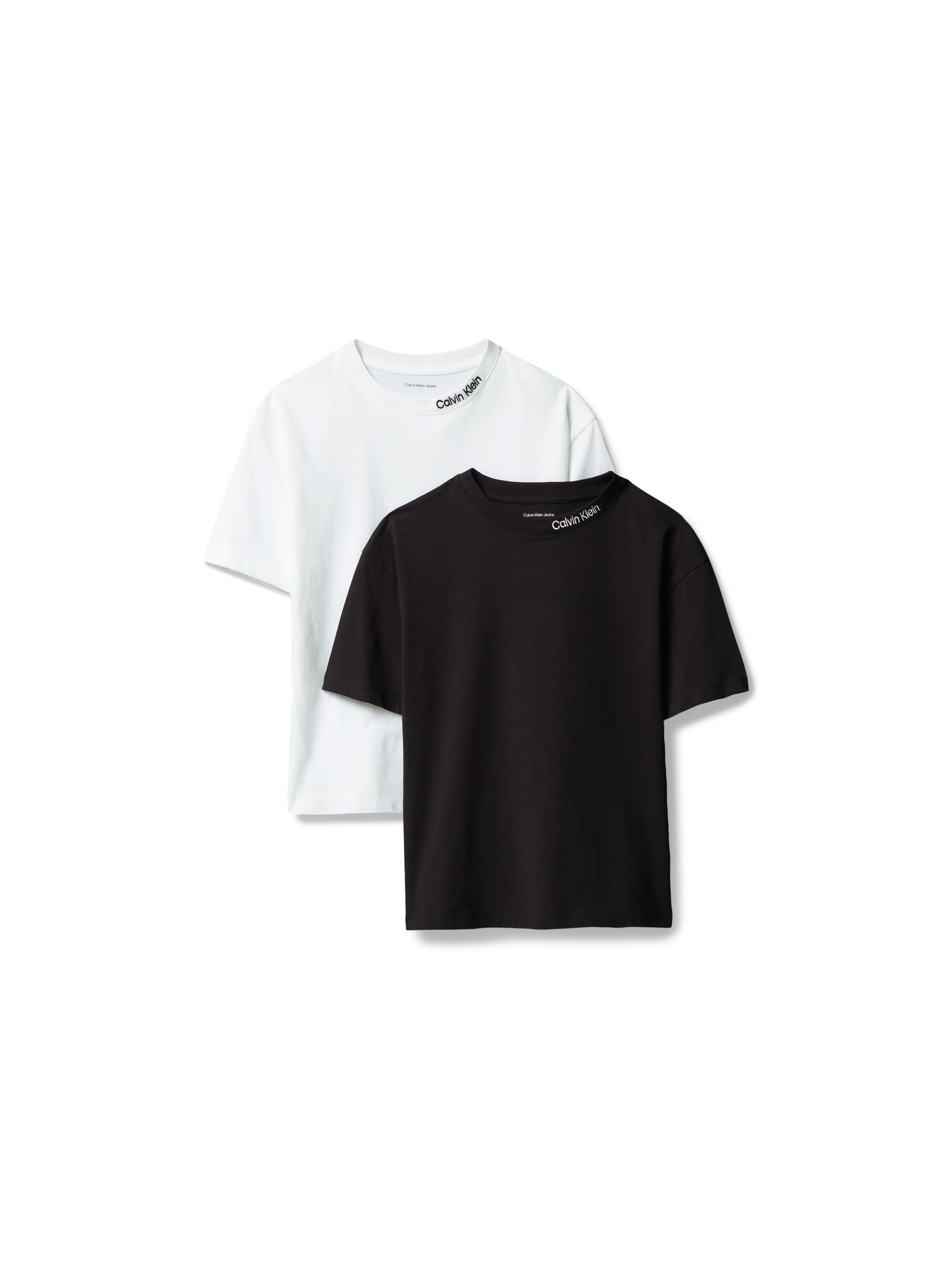 Image of Calvin Klein T-Shirt Packung, 2 Regular Fit, reine Baumwolle, gestickter Logoschriftzug