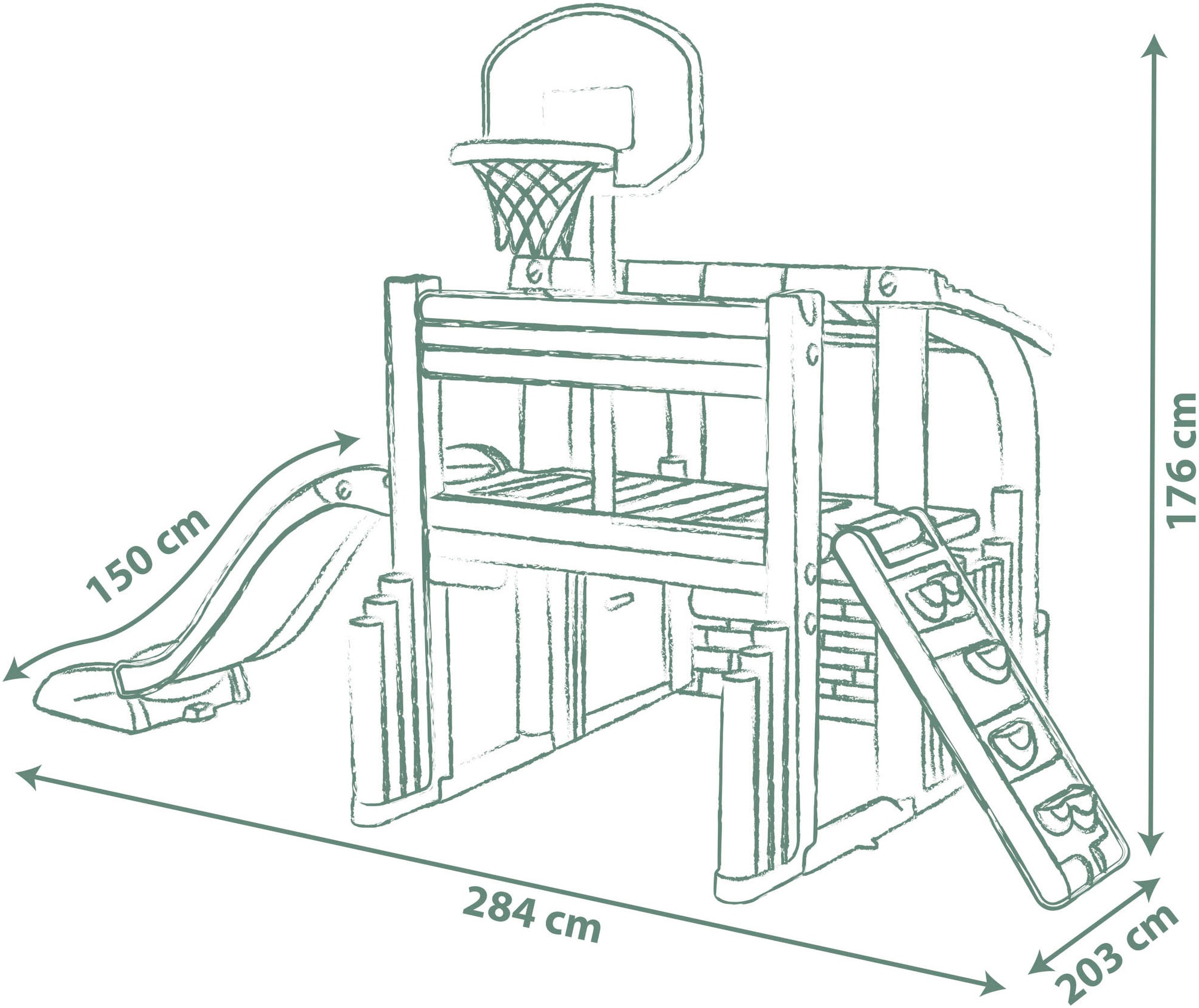 Smoby Structure d'escalade »Smoby Life, Klettergerüst Fun Center« Rutsche mit Wasseranschluss; Made in Europe