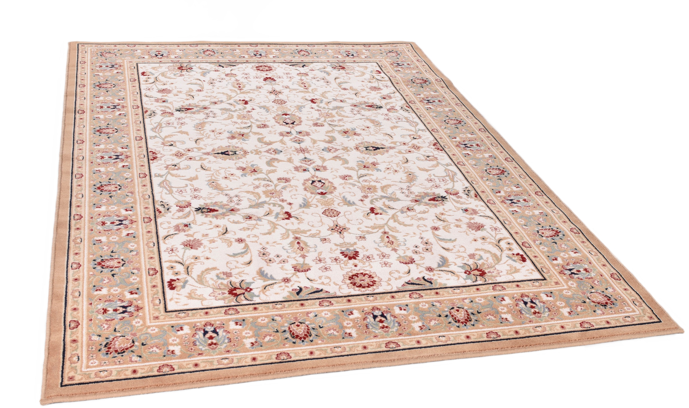 Image of THEKO Wollteppich "Dolna - 808" rund 10 mm Höhe Kurzflor, reine Wolle, Orient-Optik