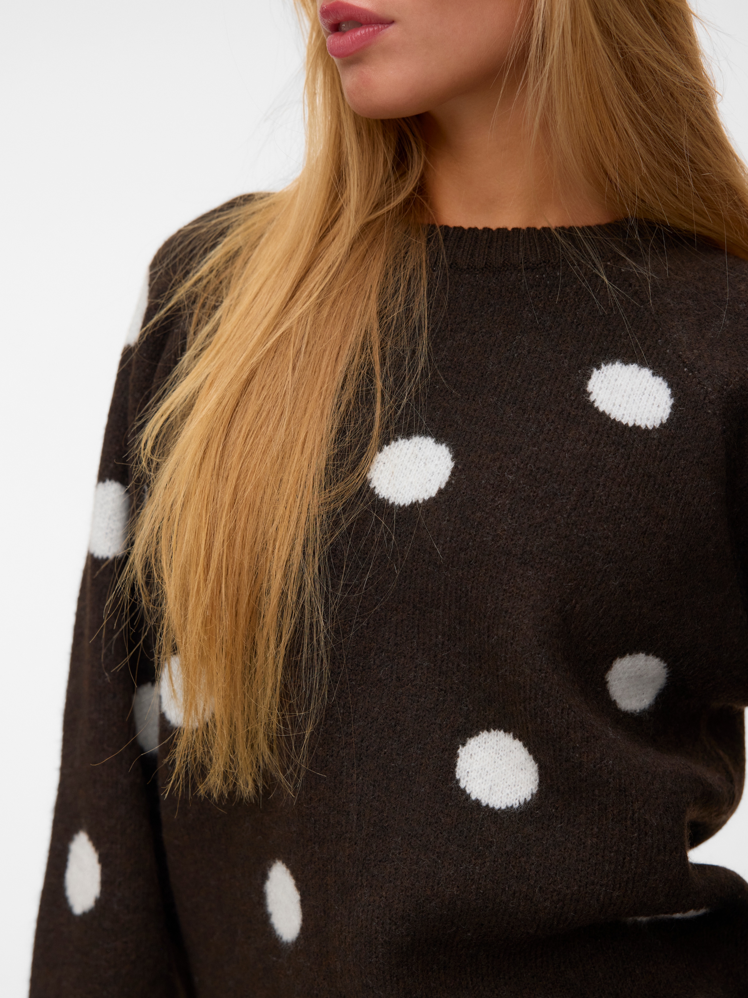 Vero Moda Rundhalspullover »VMLIV LS KNIT EXP EXP« Kunstfaser
