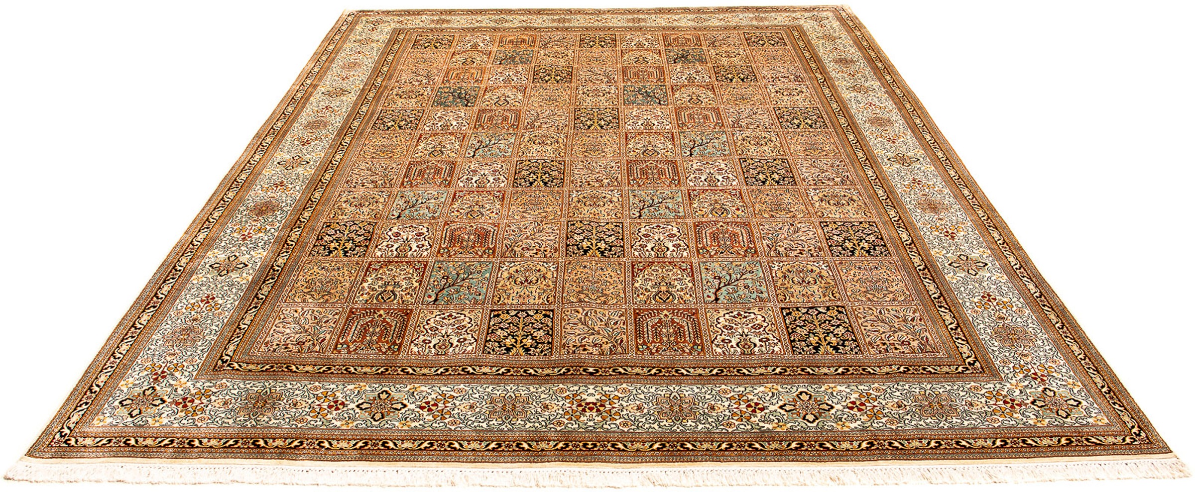 Image of morgenland Seidenteppich »Seidenteppich - Kaschmir Seide - 325 x 249 cm - braun«, rechteckig, 4 mm Höhe, Wohnzimmer, Handgeknüpft, Einzelstück mit Zertifikat bei Ackermann Versand Schweiz