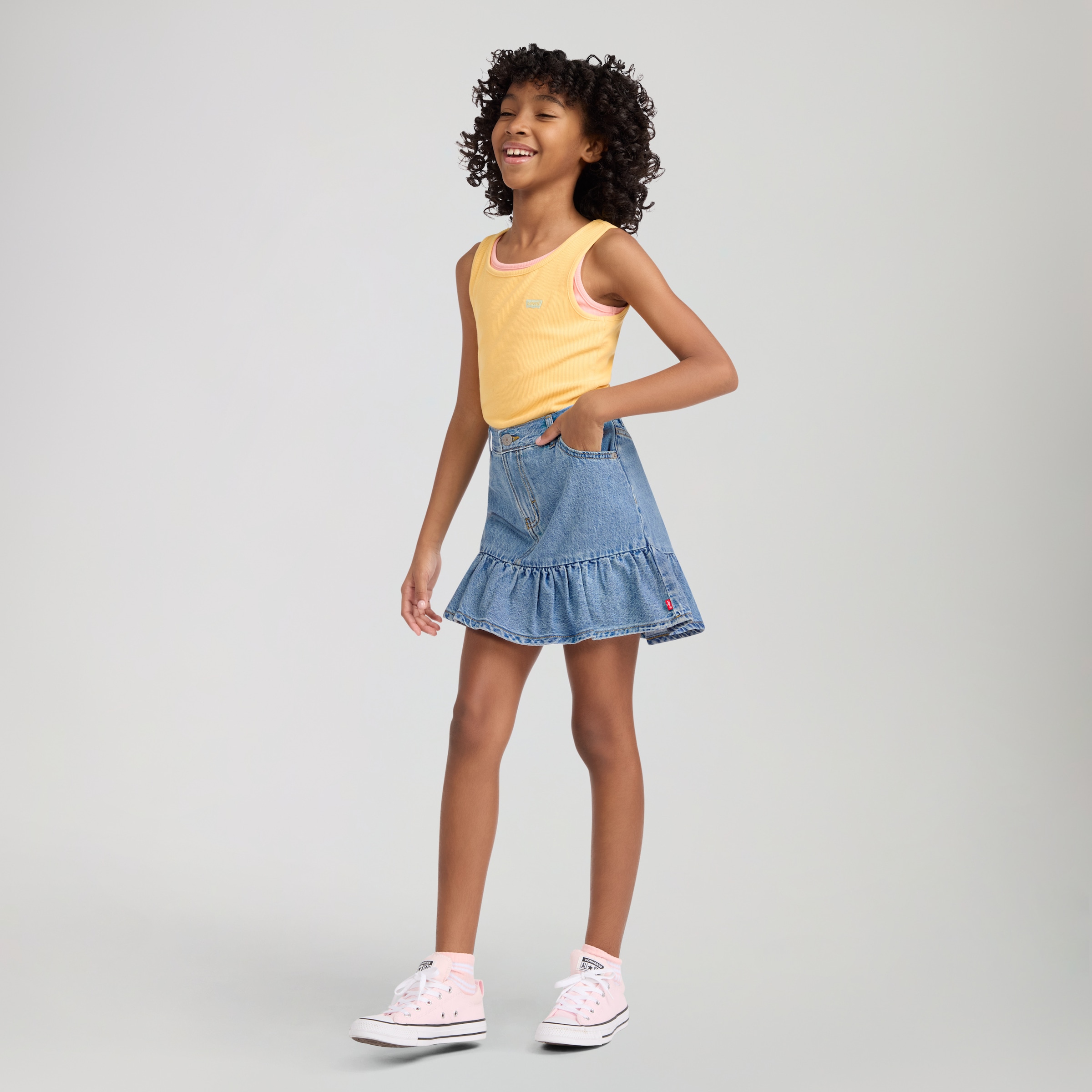 Levi's® Kids Minijupe »LVG FLOUNCE SKORT« pour filles, mi-short mi-jupe, style 5 poches