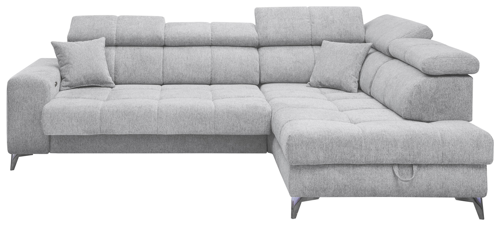 ED EXCITING DESIGN Ecksofa »Sydney L-Form« motorischer Sitztiefenverstellung, USB-Port & 2 Zierkissen