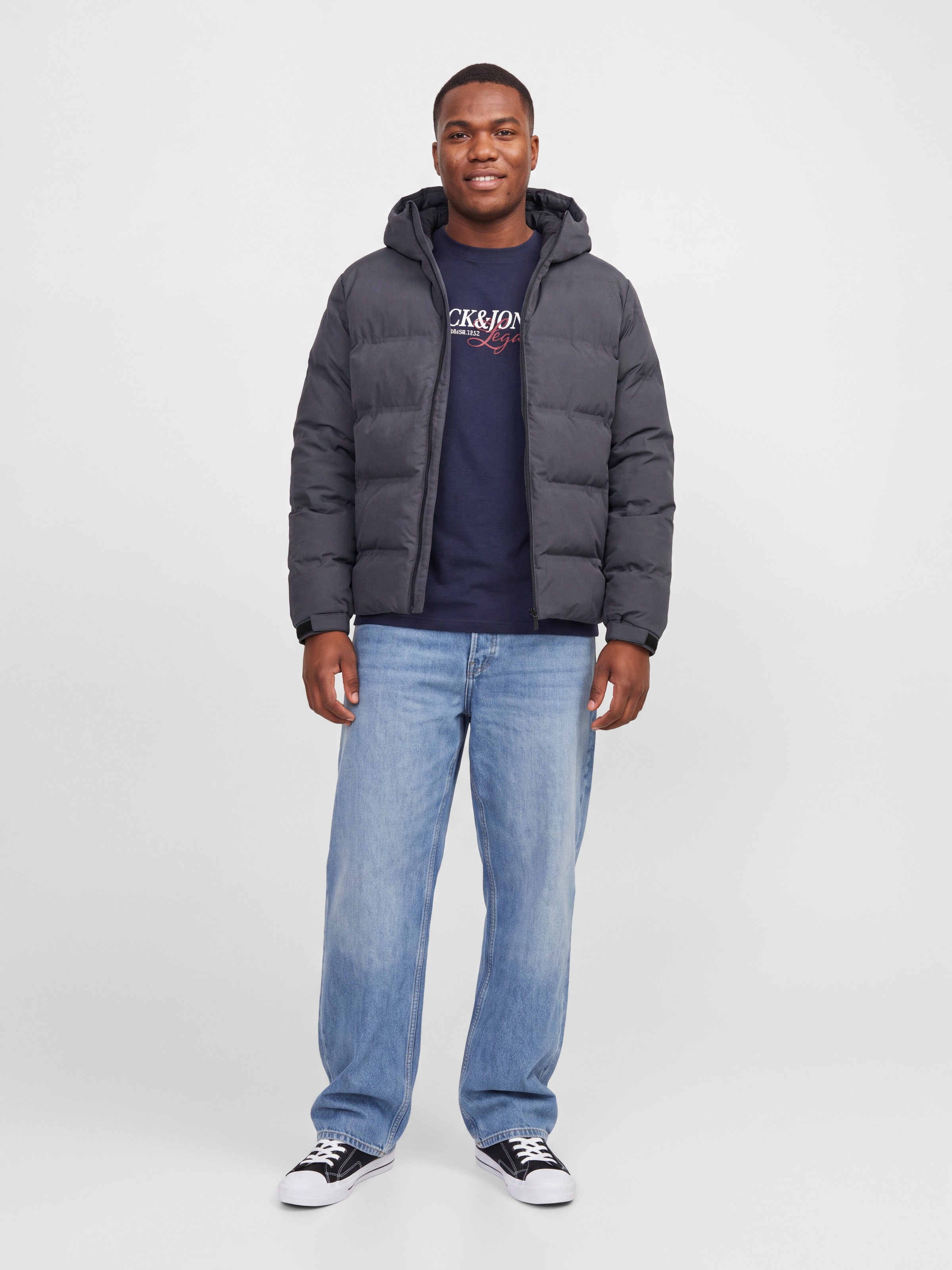 Jack & Jones PlusSize Veste matelassée »JJSAGE PUFFER JACKET BF PLS« avec capuche Kunstfaser, regular fit