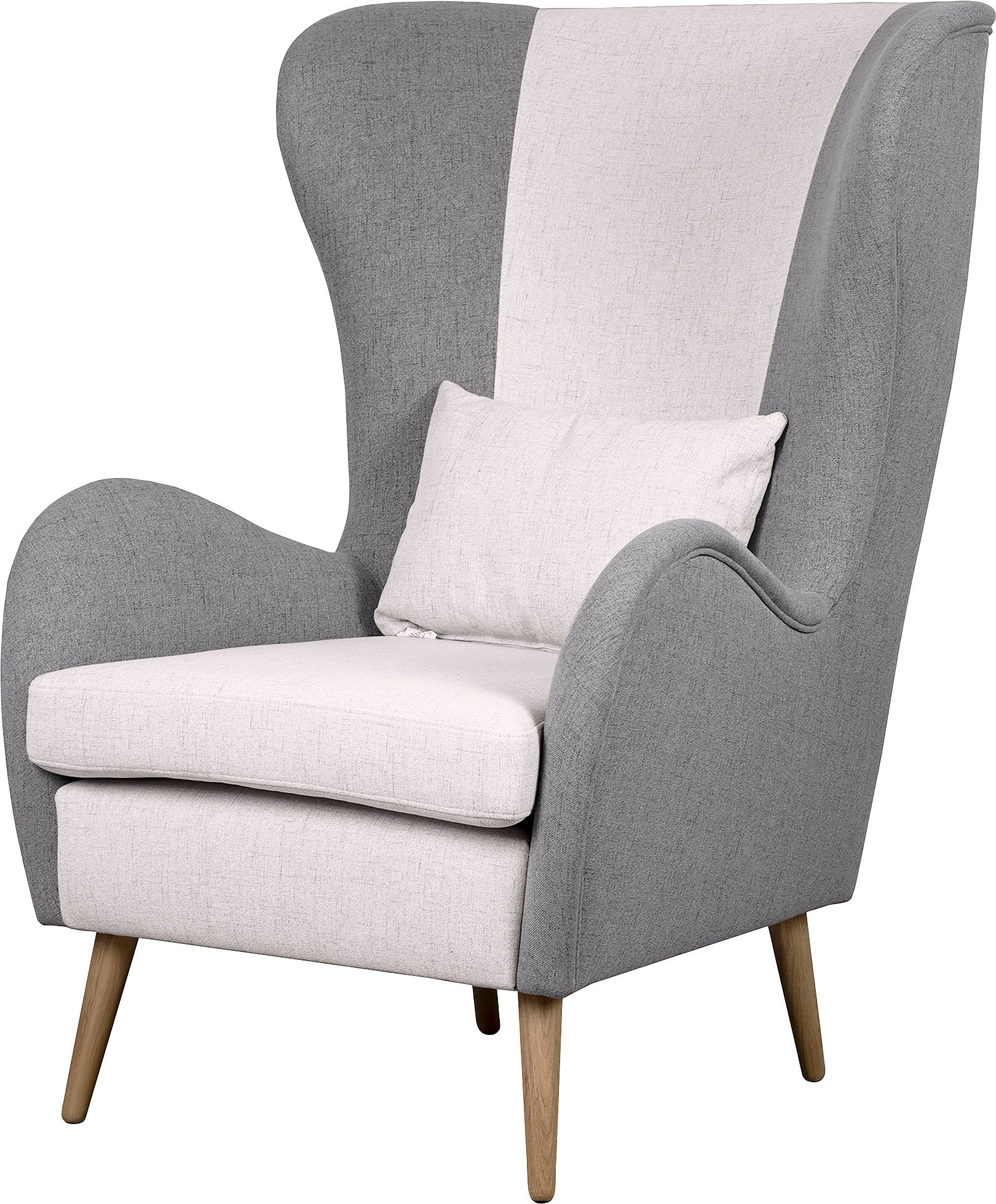 Guido Maria Kretschmer Home&Living Sessel »Salla Bezug Bouclé oder Struktur fein, Ohrensessel«, wahlweise mit oder ohne Hocker; grosser Sessel: Masse B/T/H: 78/94/118cm