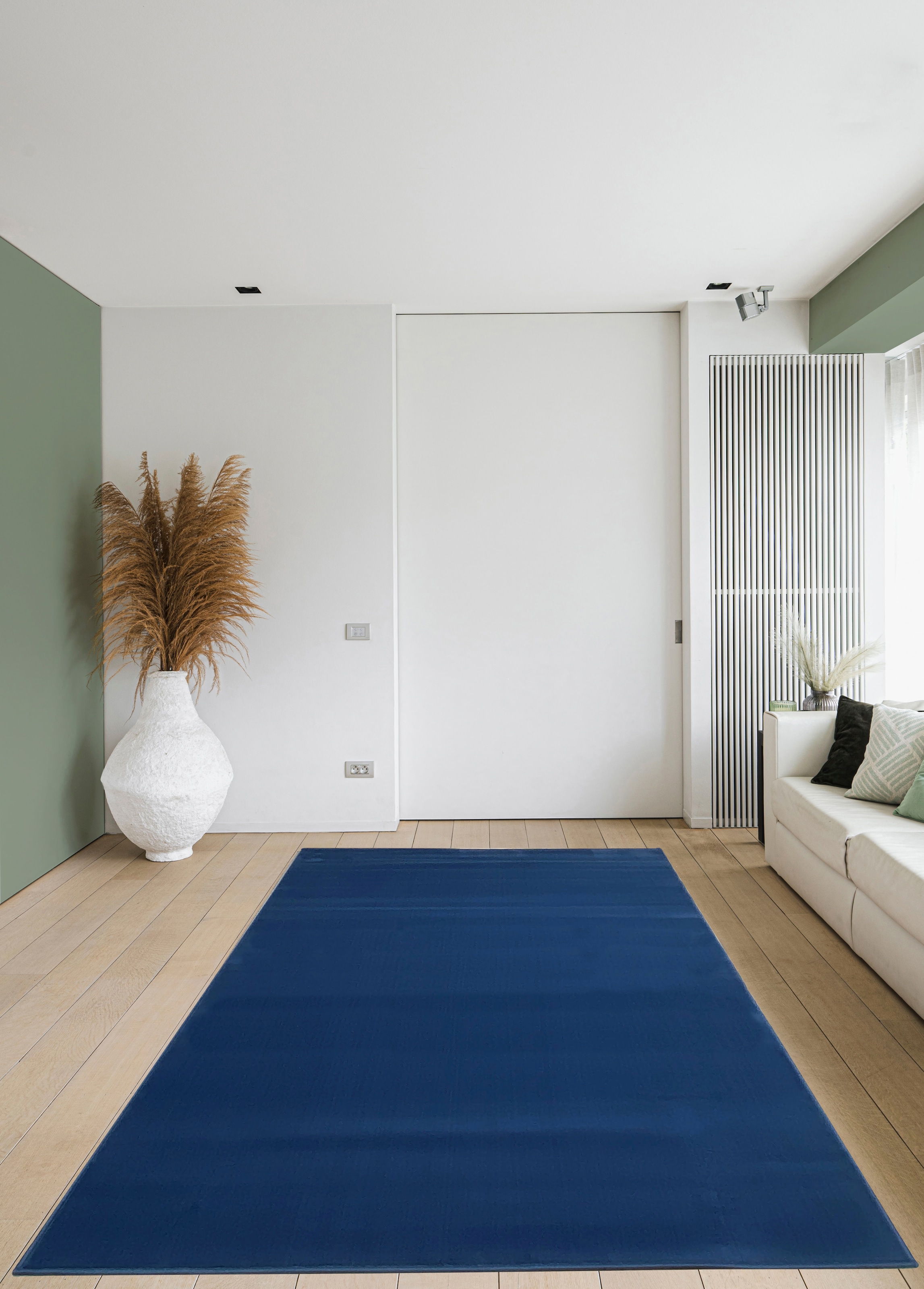 Home affaire Teppich »Oriental Uni«, rechteckig, Kurzflor-Teppich, weich, pflegeleicht, einfarbig