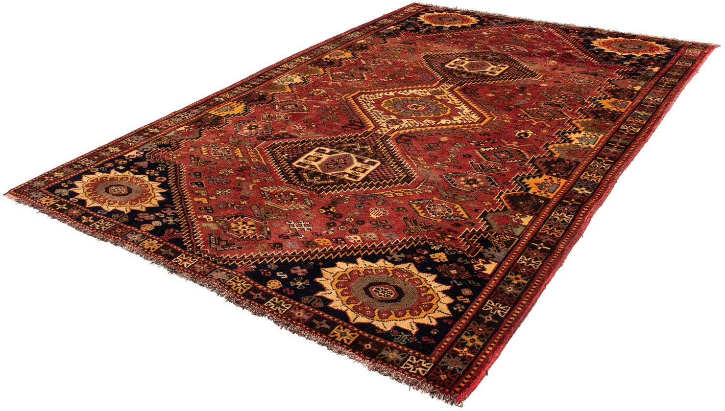 Image of morgenland Orientteppich »Perser - Nomadic - 285 x 185 cm - dunkelrot«, rechteckig, 10 mm Höhe, Wohnzimmer, Handgeknüpft, Einzelstück mit Zertifikat bei Ackermann Versand Schweiz