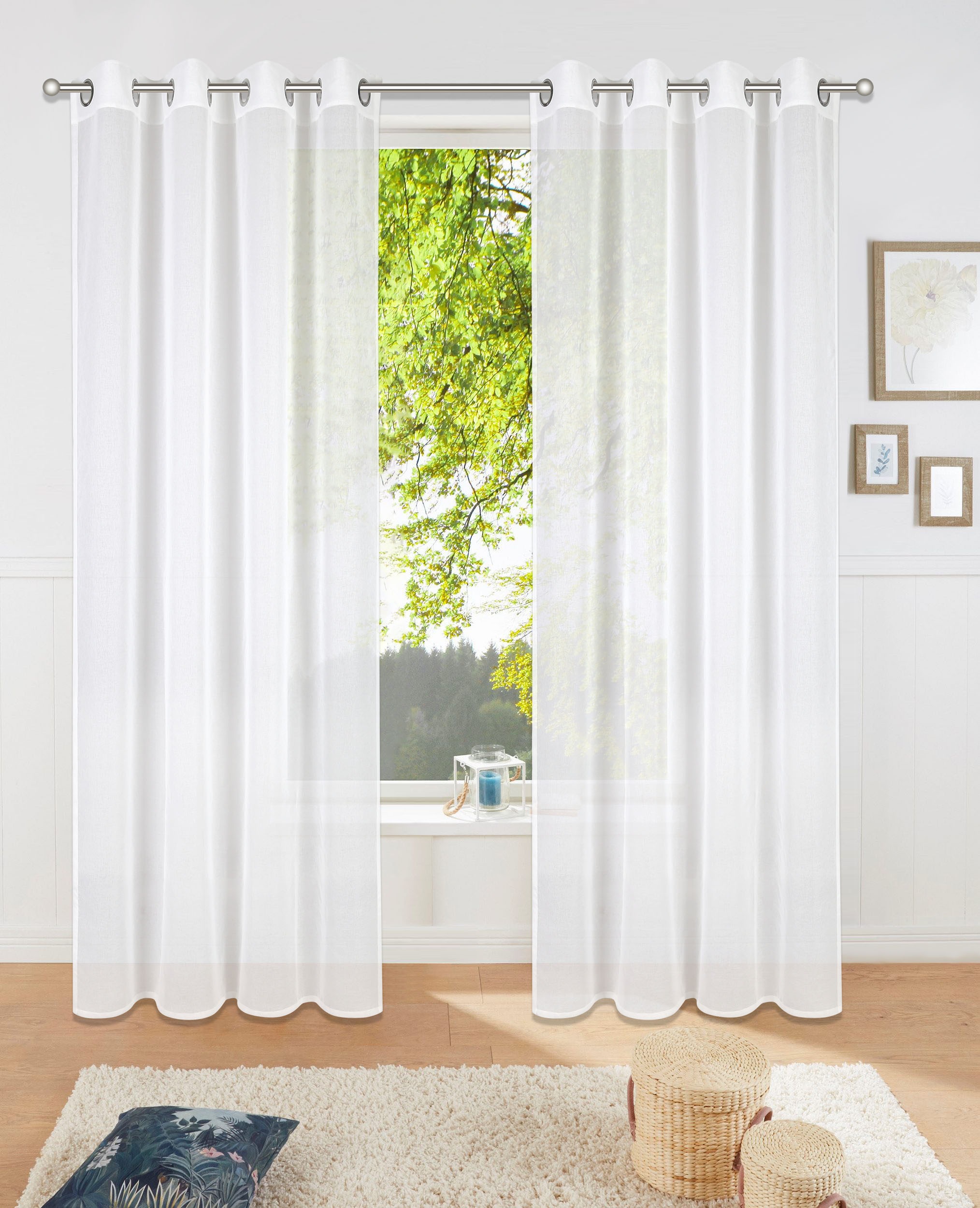 Image of GOODproduct Gardine "Dolly" Ösen 1 Stk. tlg. Transparent, Gewebt, Polyester