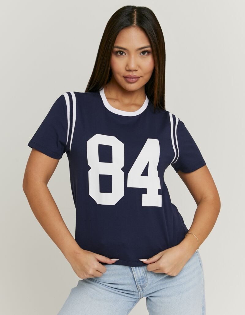 Image of Tally Weijl T-Shirt "STSCOORCUN2" Baumwolle, Statement-Shirt mit Rundhals-Ausschnitt und Druck