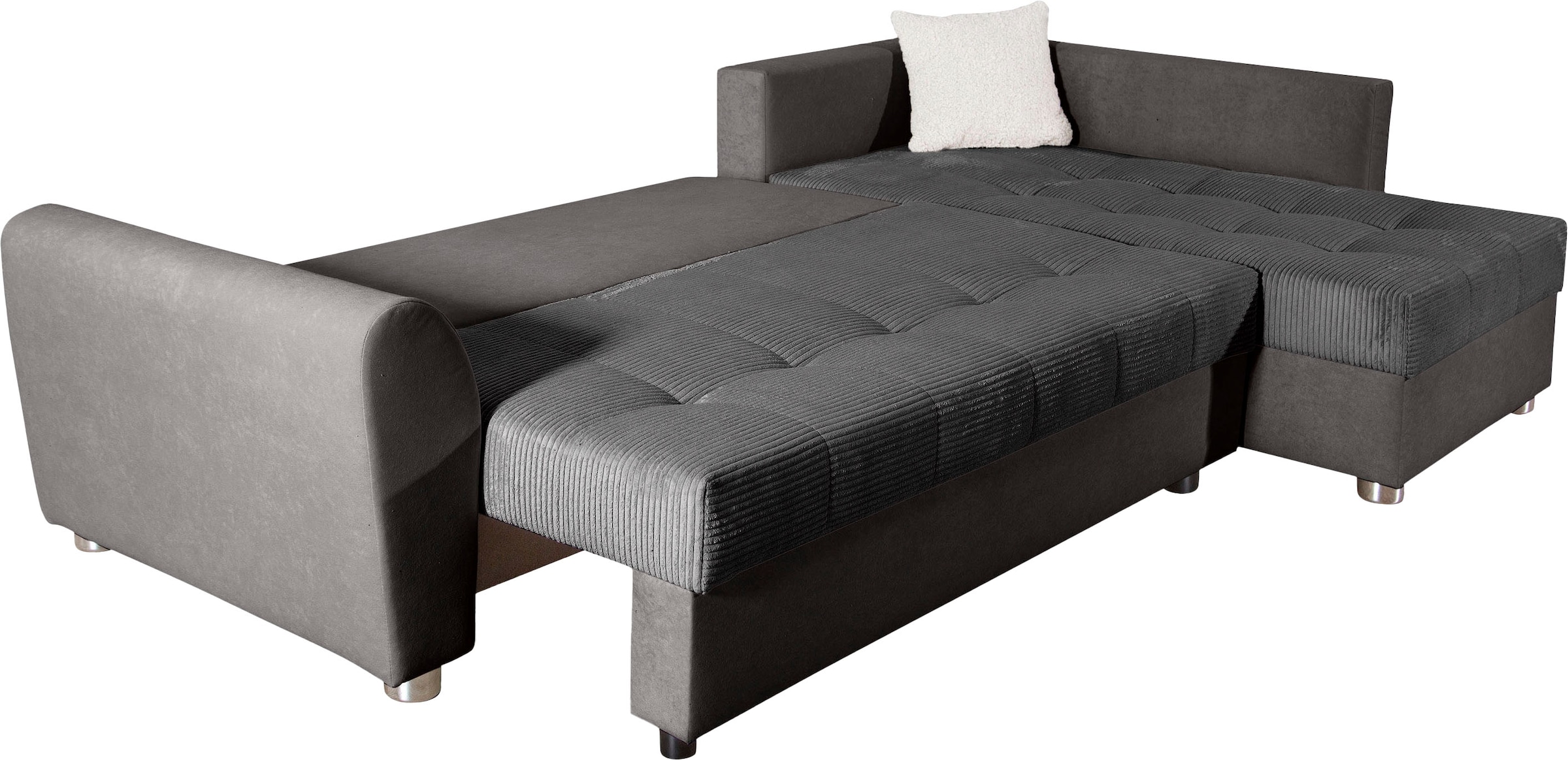 COLLECTION AB »Jana XL L-Form, B: 250 cm« Schlaffunktion, Bettkasten & 1 Zierkissen, Federkern