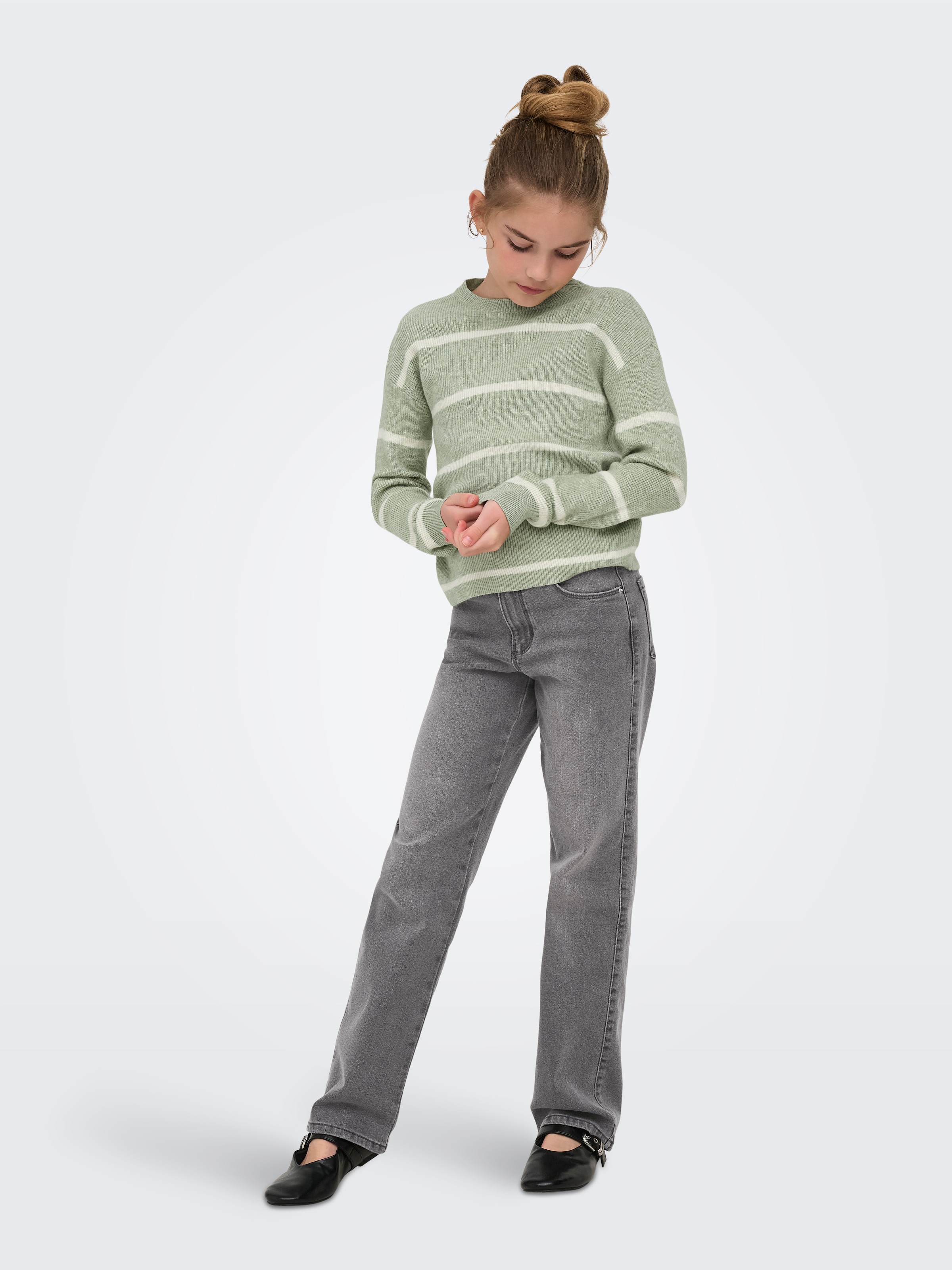 KIDS ONLY Pull en tricot »KOGFRANCA SHORT L/S STRIPE KNT NOOS« mélange viscose, coupe ample