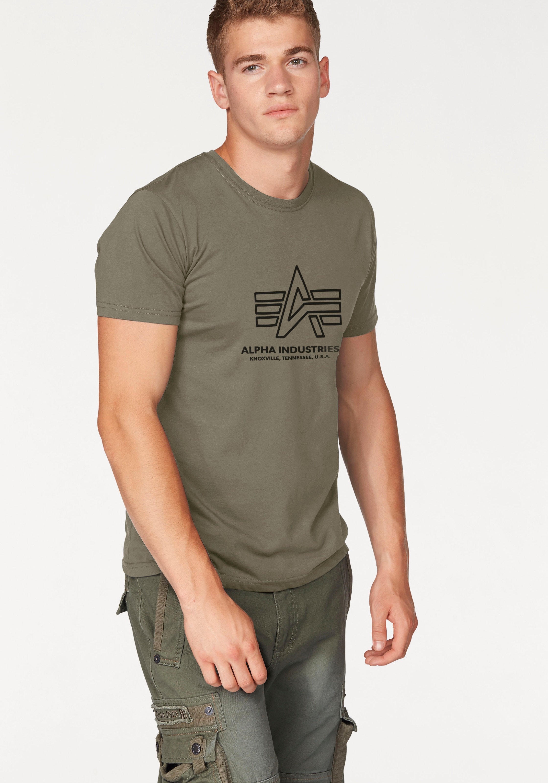 Image of Alpha Industries Rundhalsshirt "Logo Print T"