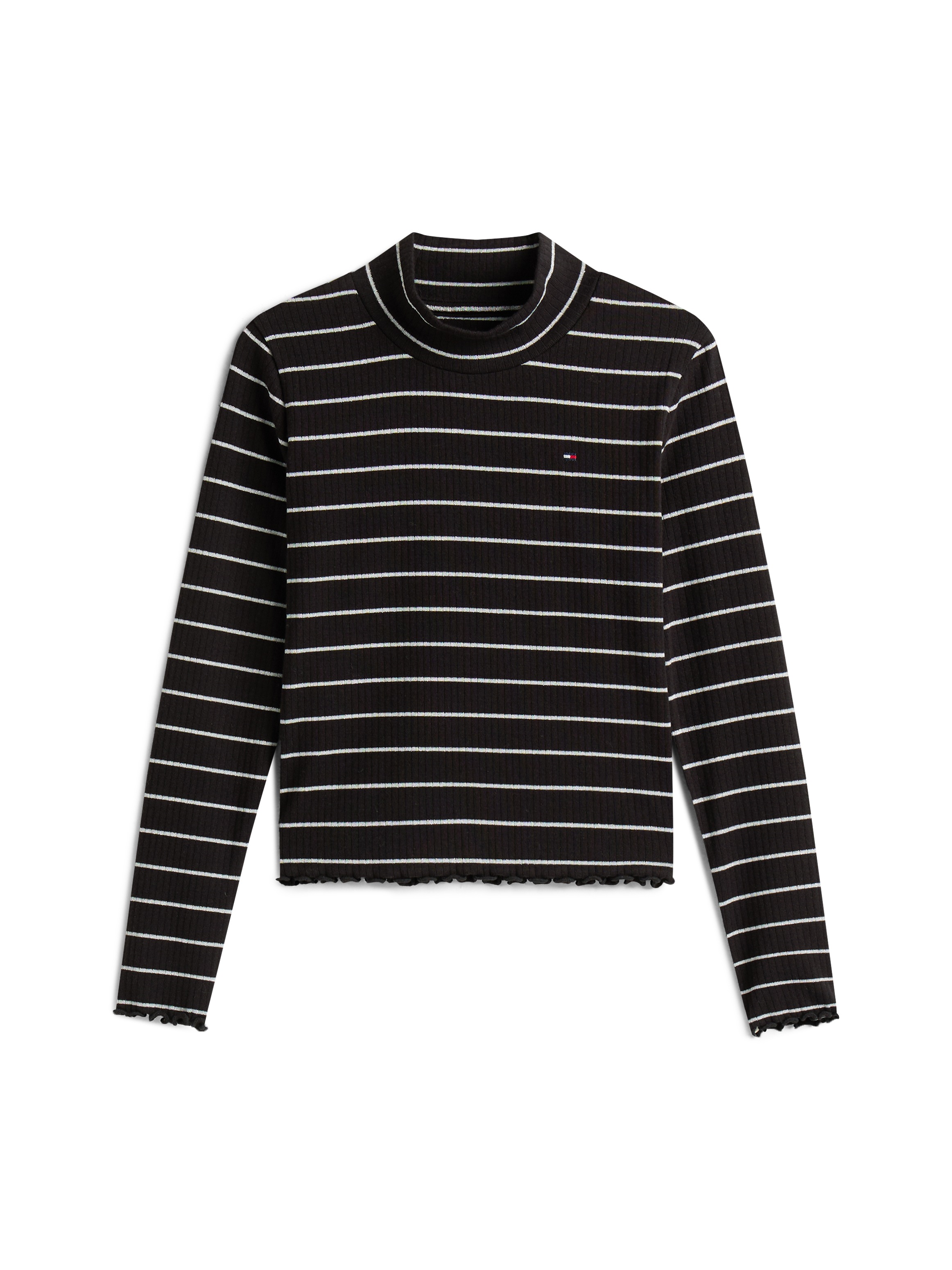 Tommy Hilfiger Langarmshirt »SPARKLE STRIPE MOCK NECK L/S« Kinder bis 16 Jahre