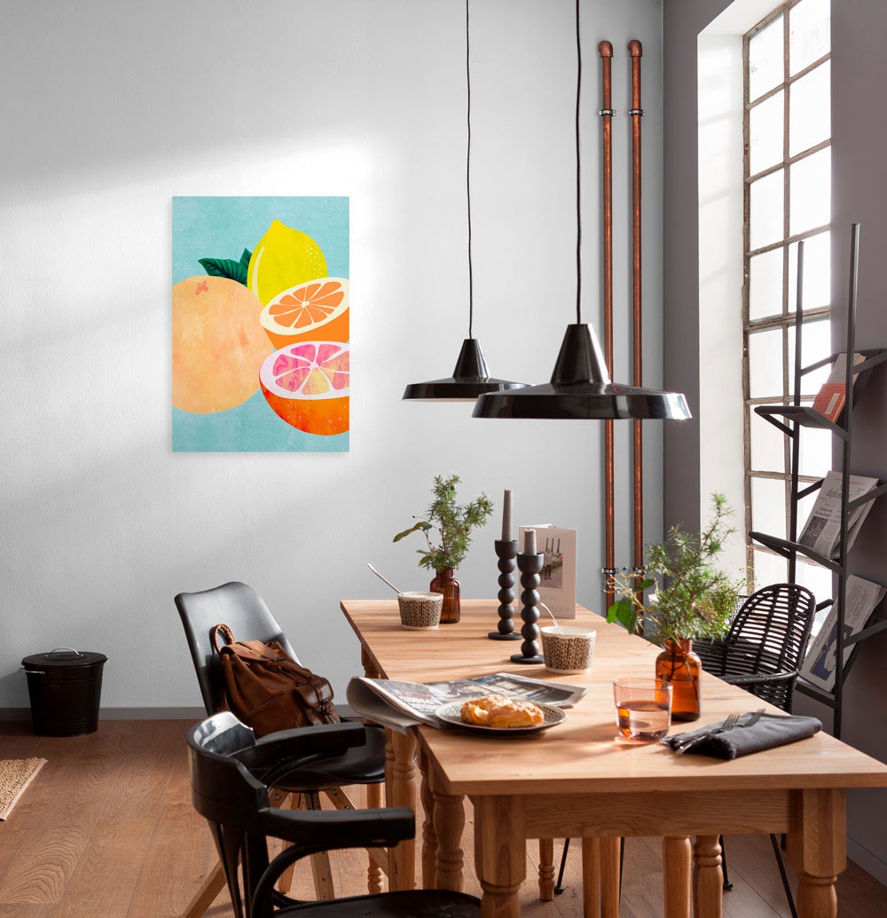 Image of Komar Leinwandbild "Mint and Lemonade - Grösse 40 x 60 cm" Natur 1 Stk. tlg. Keilrahmenbild mi Echtholzrahmen