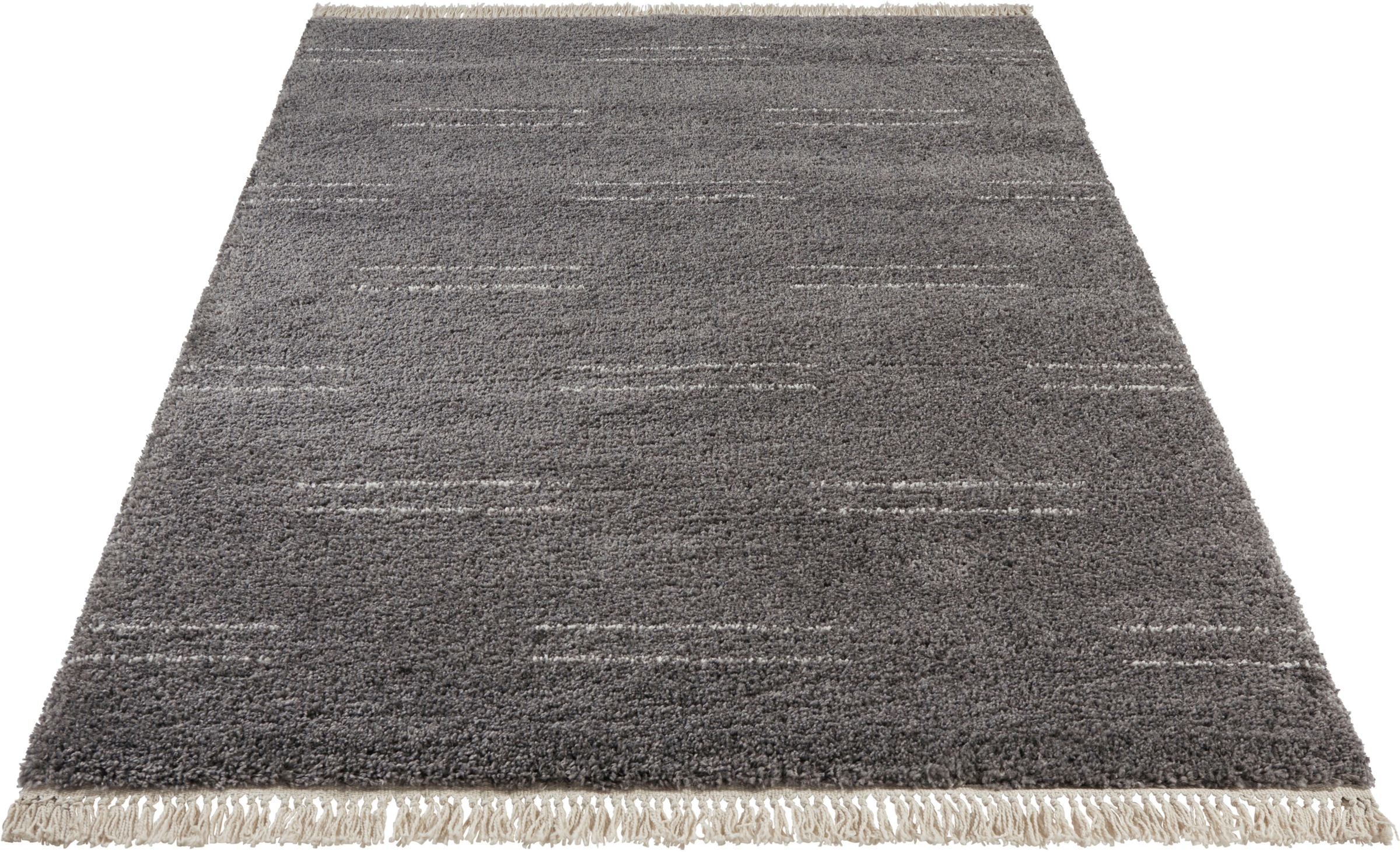 Image of freundin Home Collection Hochflor-Teppich »Kamahe«, rechteckig, 35 mm Höhe, Dichter Hochflor mit Fransen, Scandi Look, Wohnzimmer, Schlafzimmer, Robust, Pflegeleicht bei Ackermann Versand Schweiz