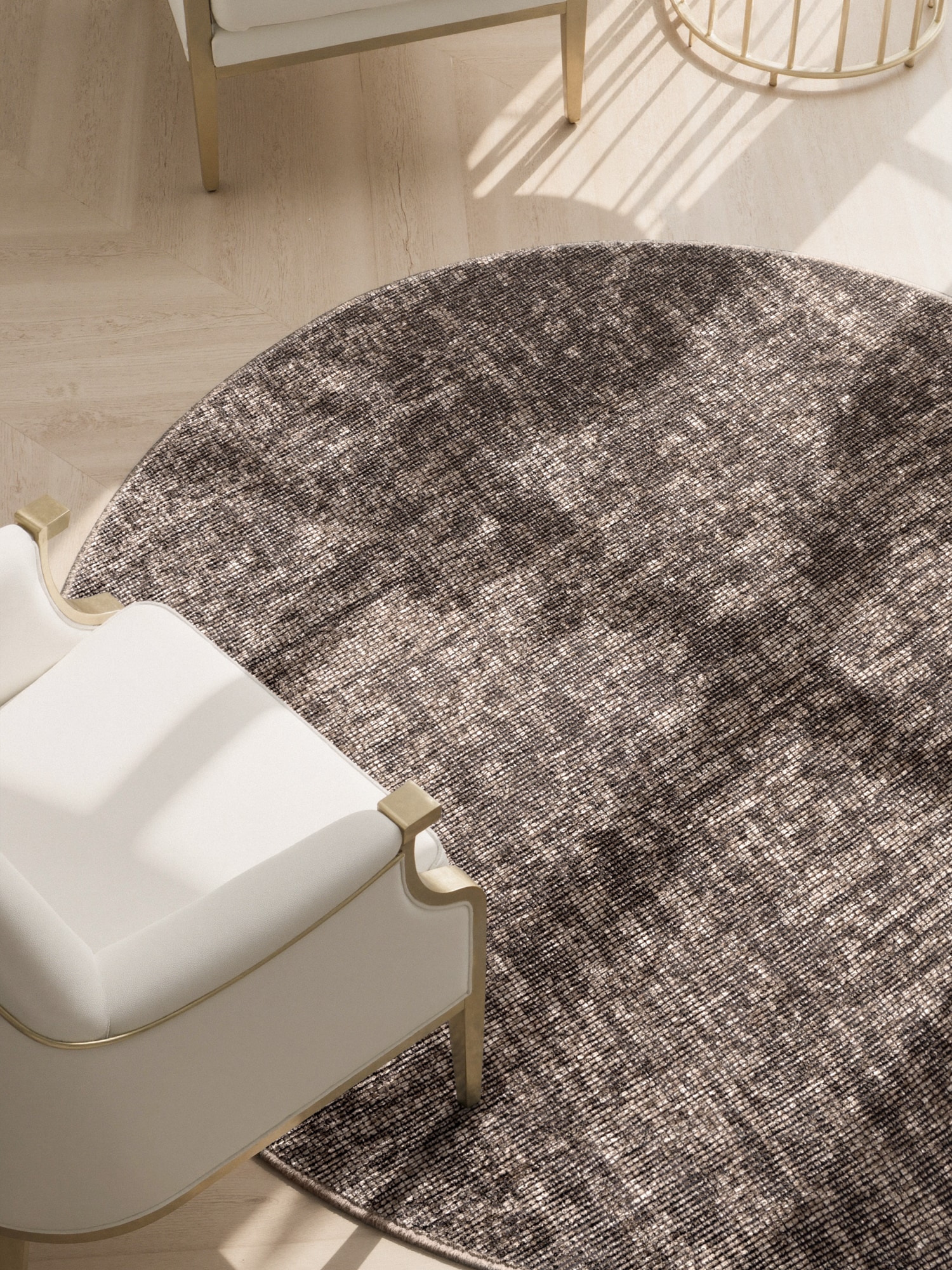 ELLE DECORATION Tapis »Prisma« Rond 5 mm Höhe Glanz-Effekt, Karo Design, Kachel-Optik, Wohnzimmer, Schlafzimmer,Flur